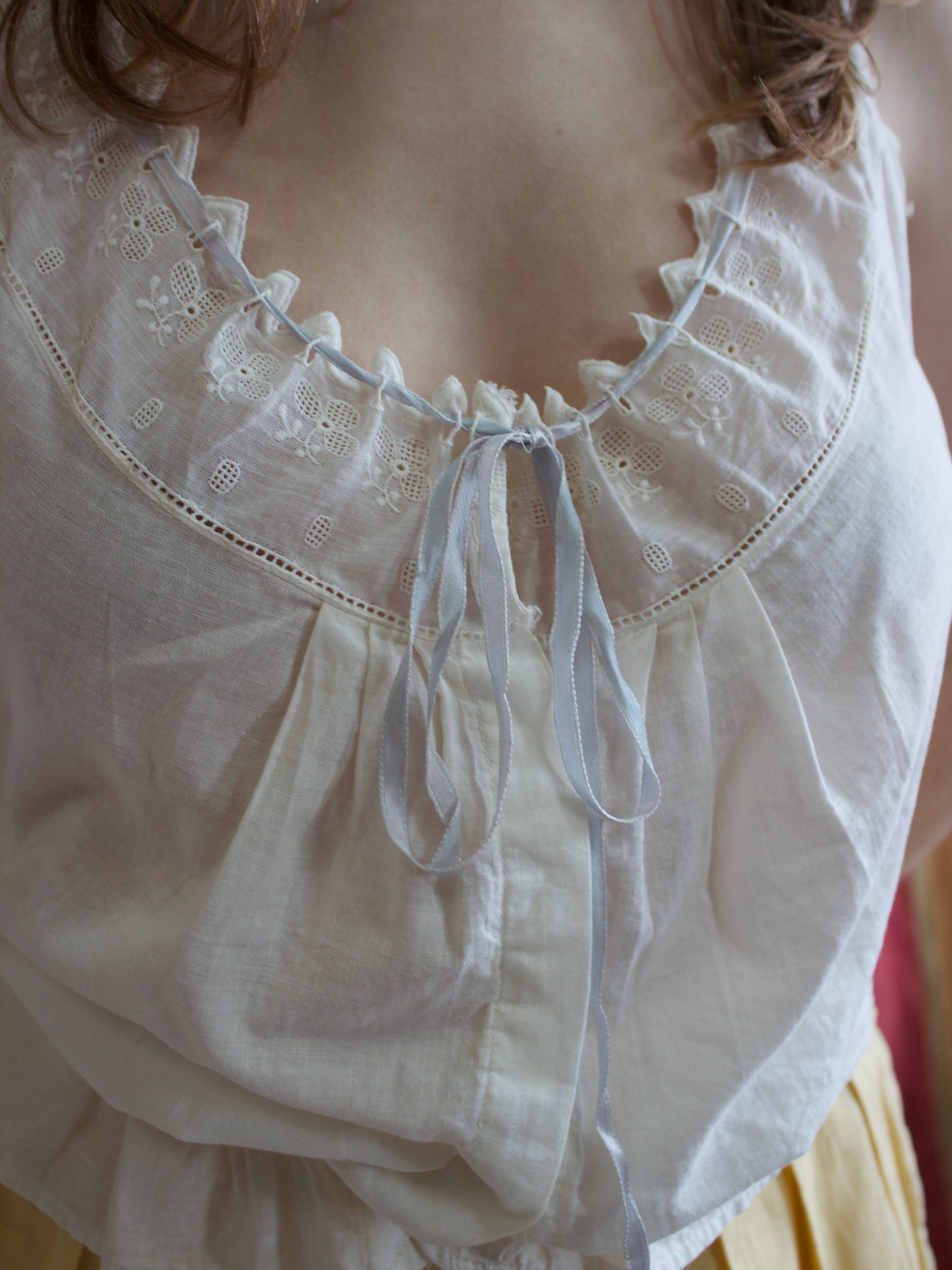 Edwardian Fine Cotton Whitework Corset Cover