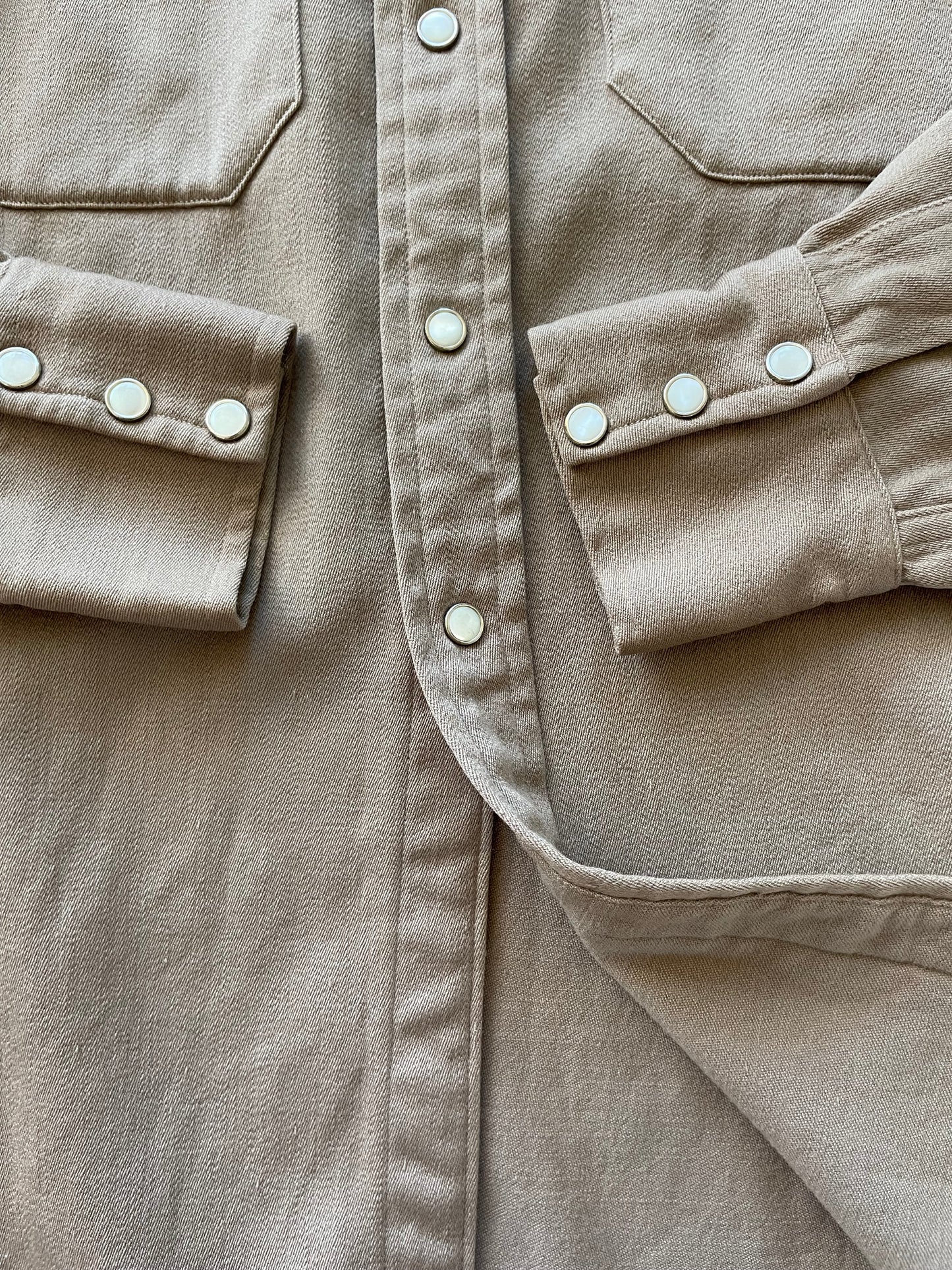 1940s/1950s California Ranchwerar Wool Gabardine Western Pearl Snap