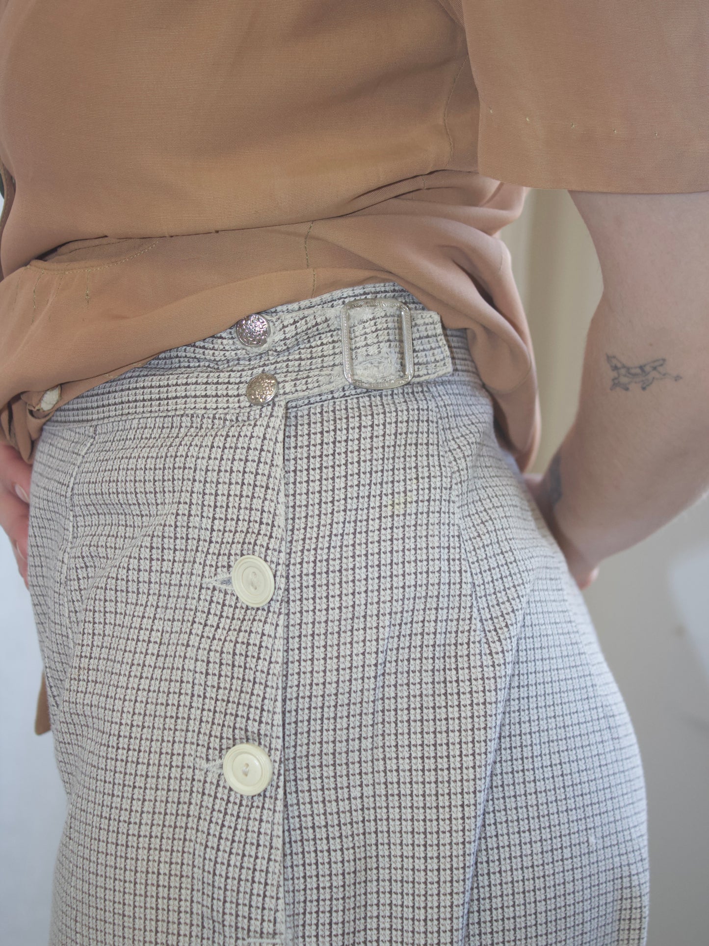 * Flash Sale * Rare 1930s/1940s STIFEL Cotton Side Button/ Buckle Sportswear Pants