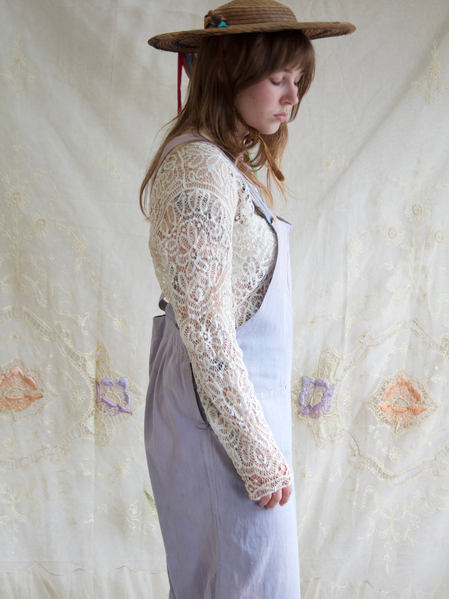 1940s Women’s Land Army Sunfaded Cotton Workwear Overalls
