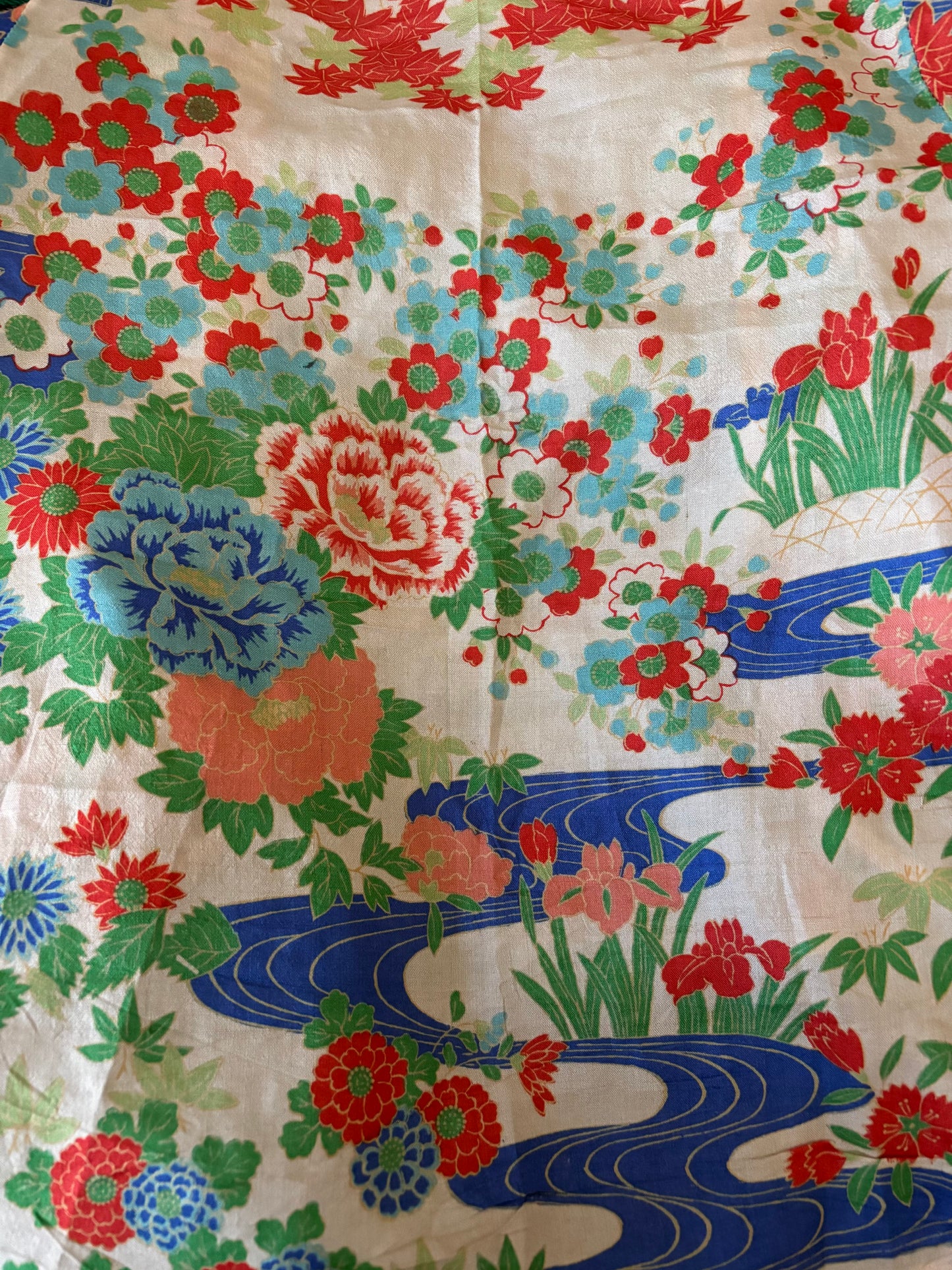 Antique 1920s Two Piece Japanese Pongee Silk Palazzo Pant Set