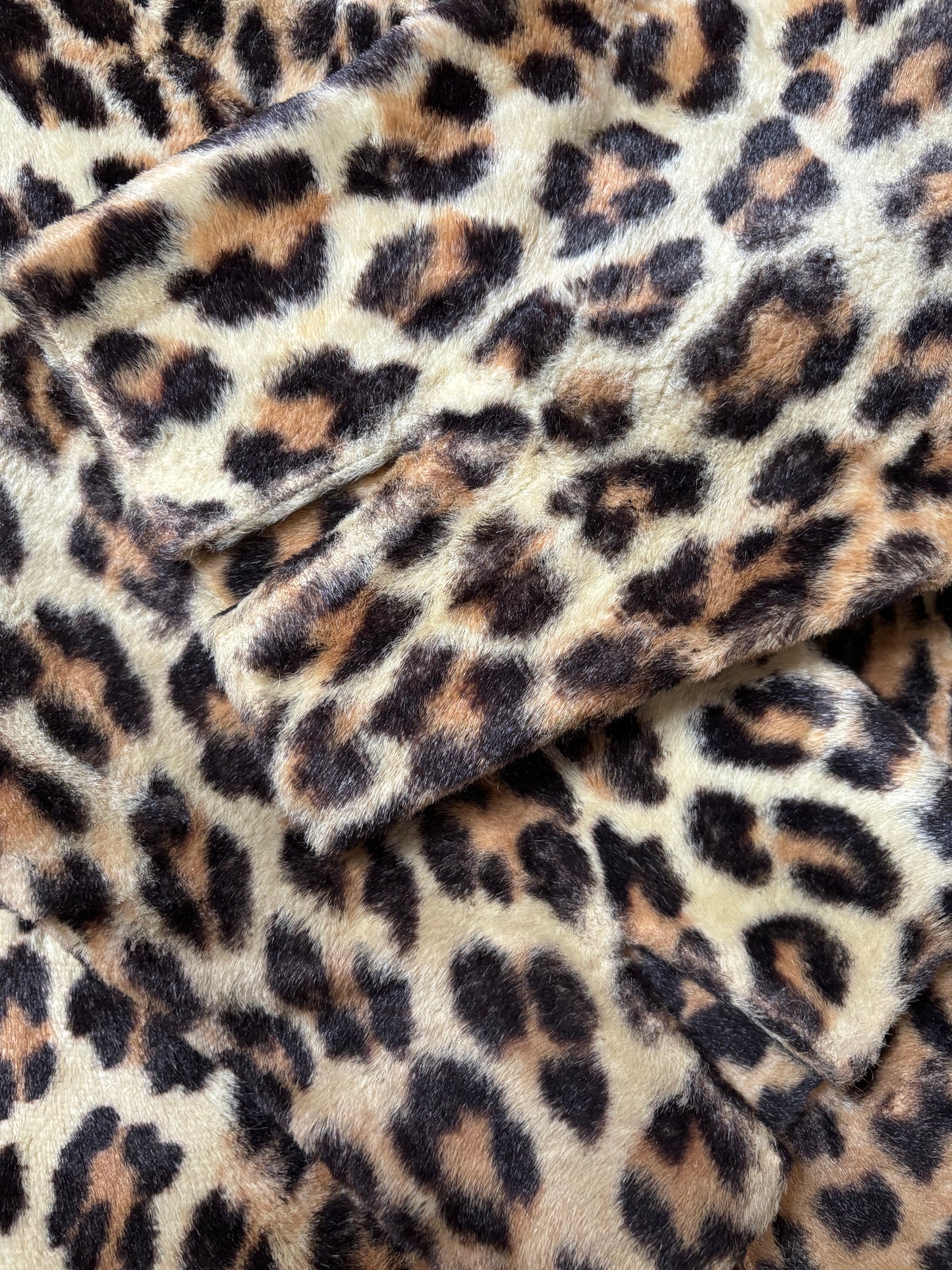 Rare 1950s 'Tregos West Wear' Plush Leopard Print Western Zip Front Shirt