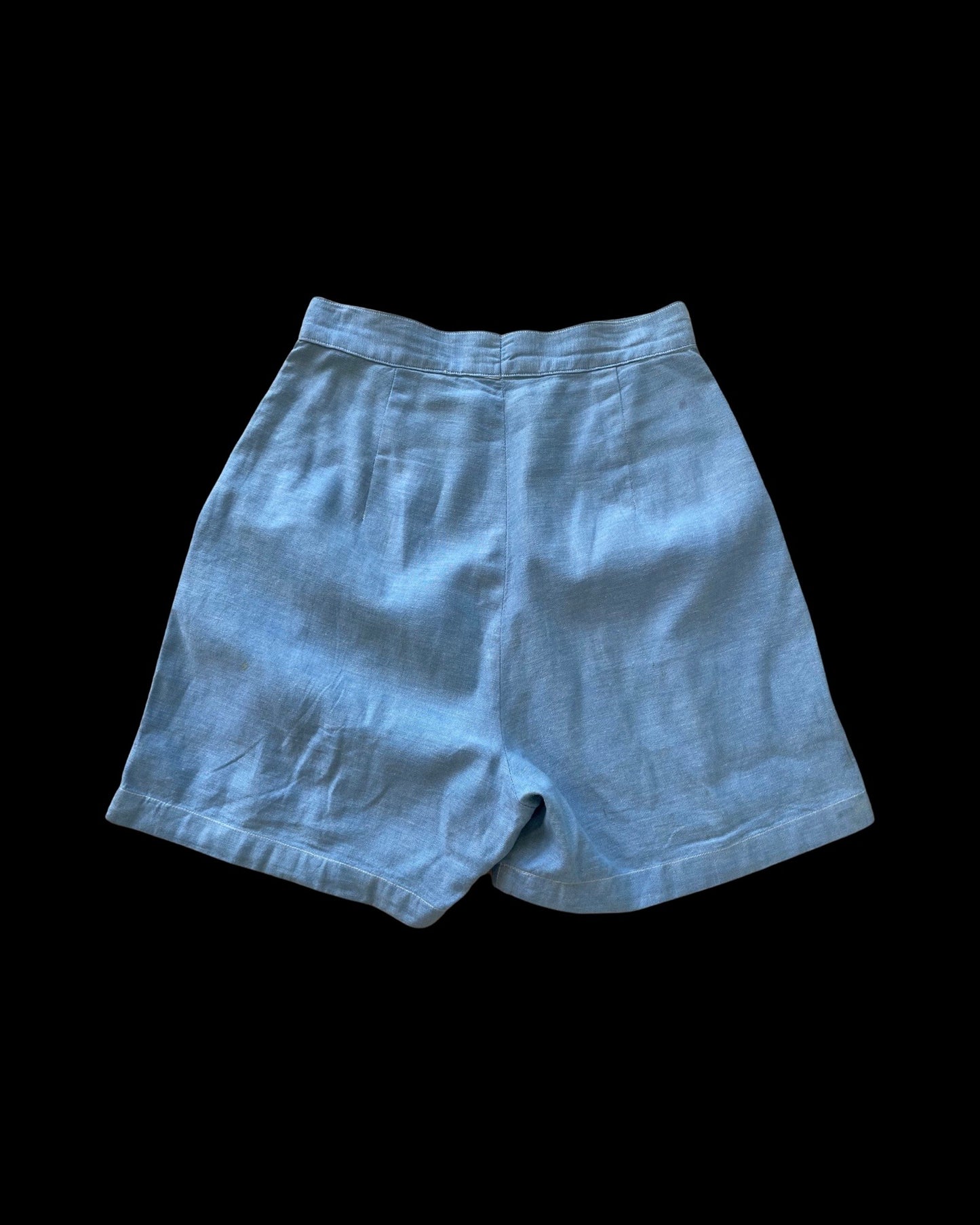 1940s Chambray Side Button Drill Shorts