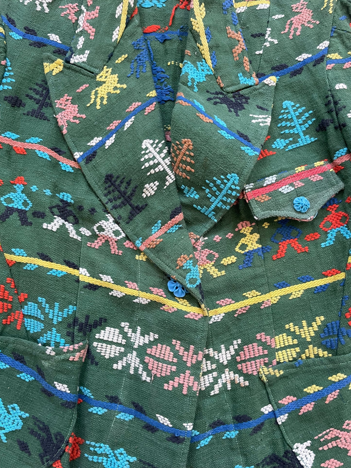 1930s Guatemalan Woven Puff Sleeve Jacket