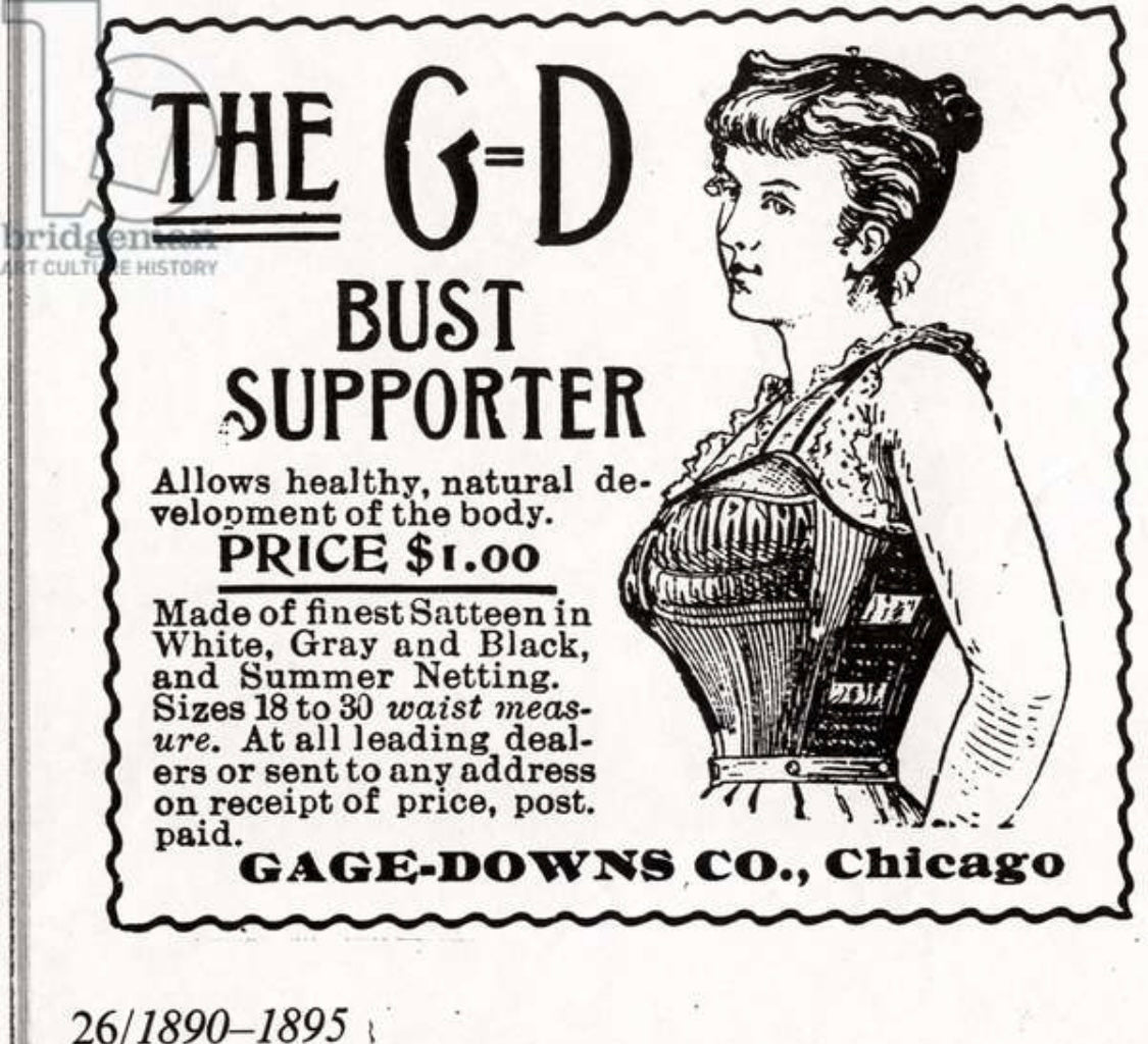 RARE Late 1890s Gage-Downs Co. Bust Supporter/ Bicycle Waist