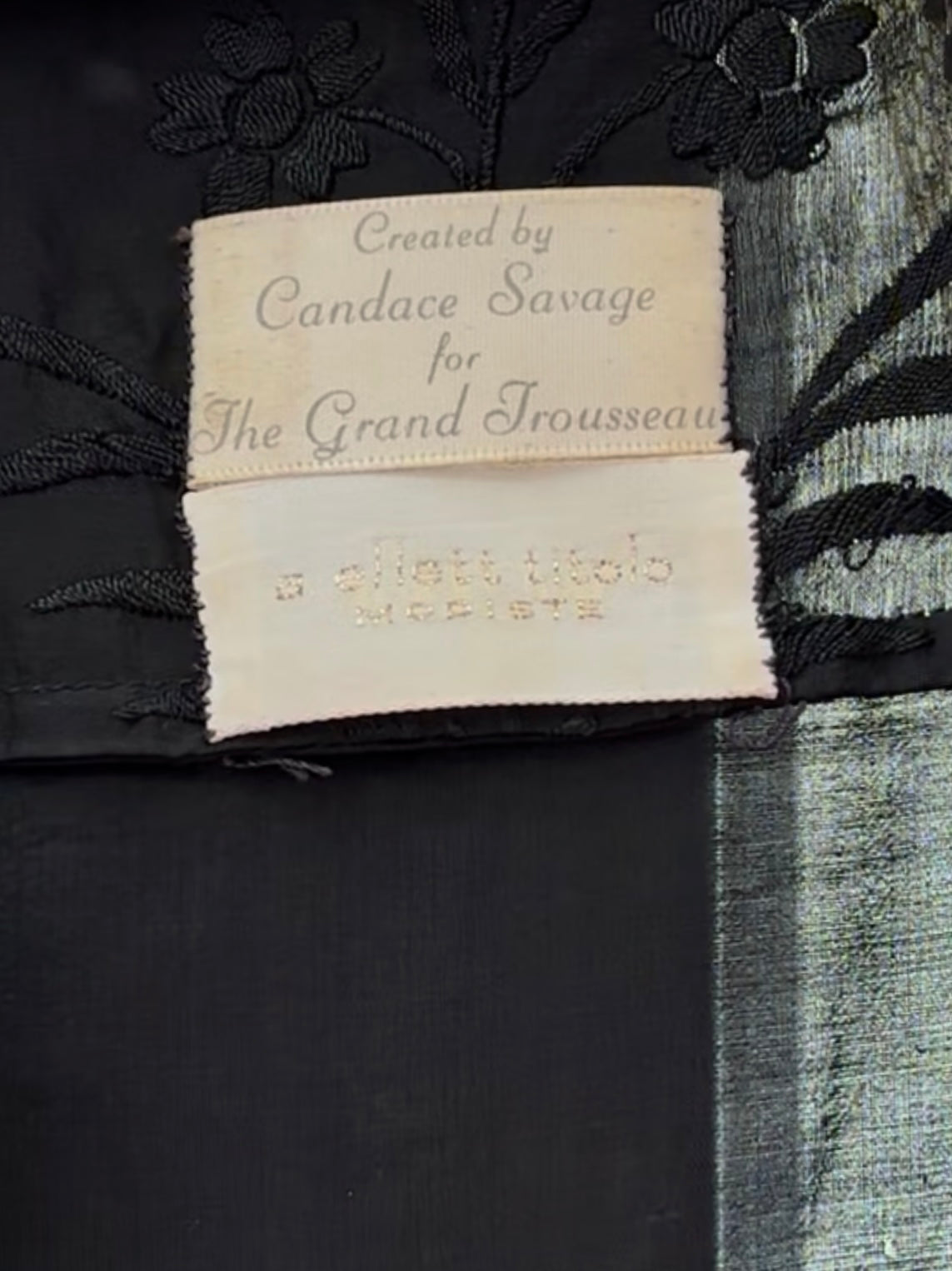 Custom 1930s Inky Black Fringe Piano Shawl Puff Sleeve Duster