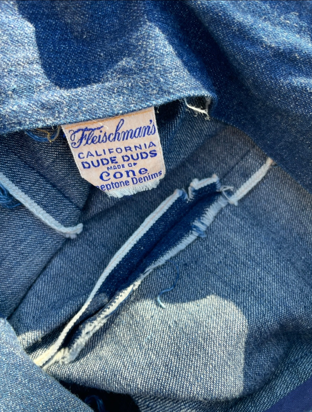 Early 1940s 'Fleischman's California Dude Duds' Selvedge Denim Western Two Piece