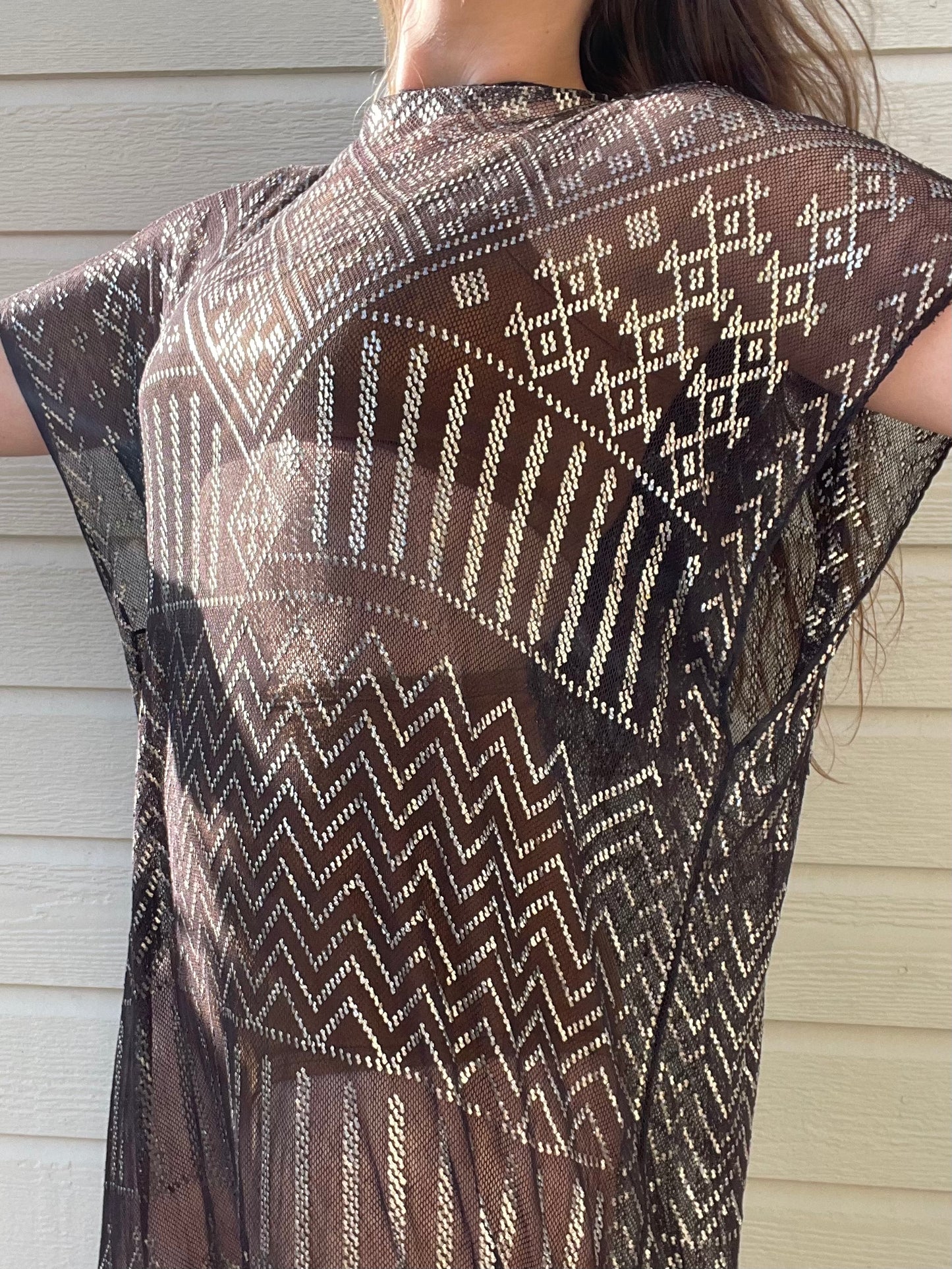 Antique 1920s Assuit Hammered Metal Flapper Dress