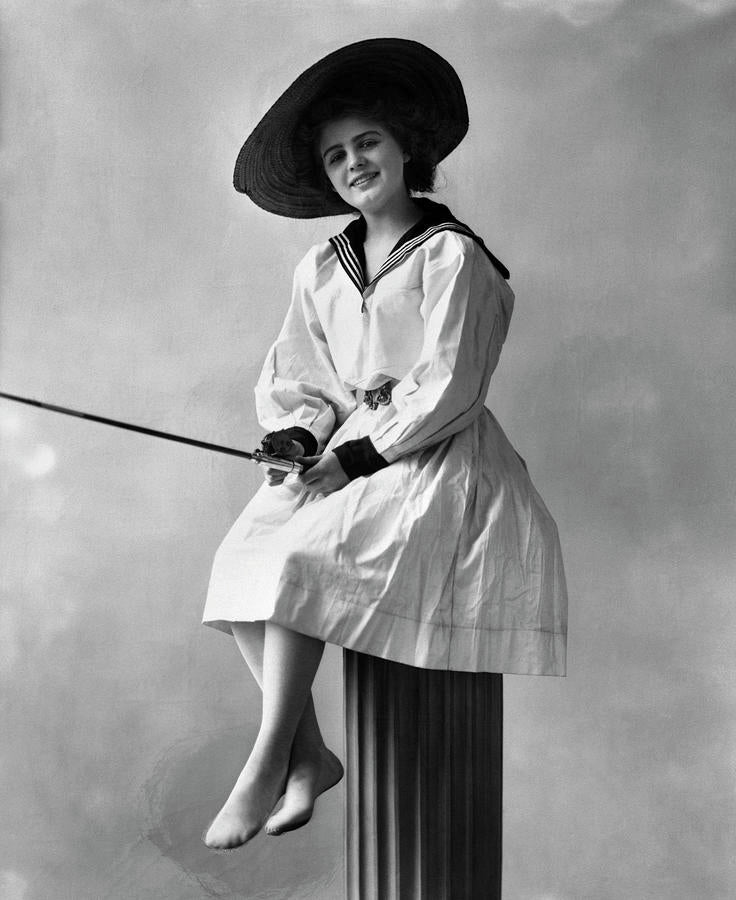 1930s Cornflower Blue Sailor Middy Two Piece Sportswear Ensemble