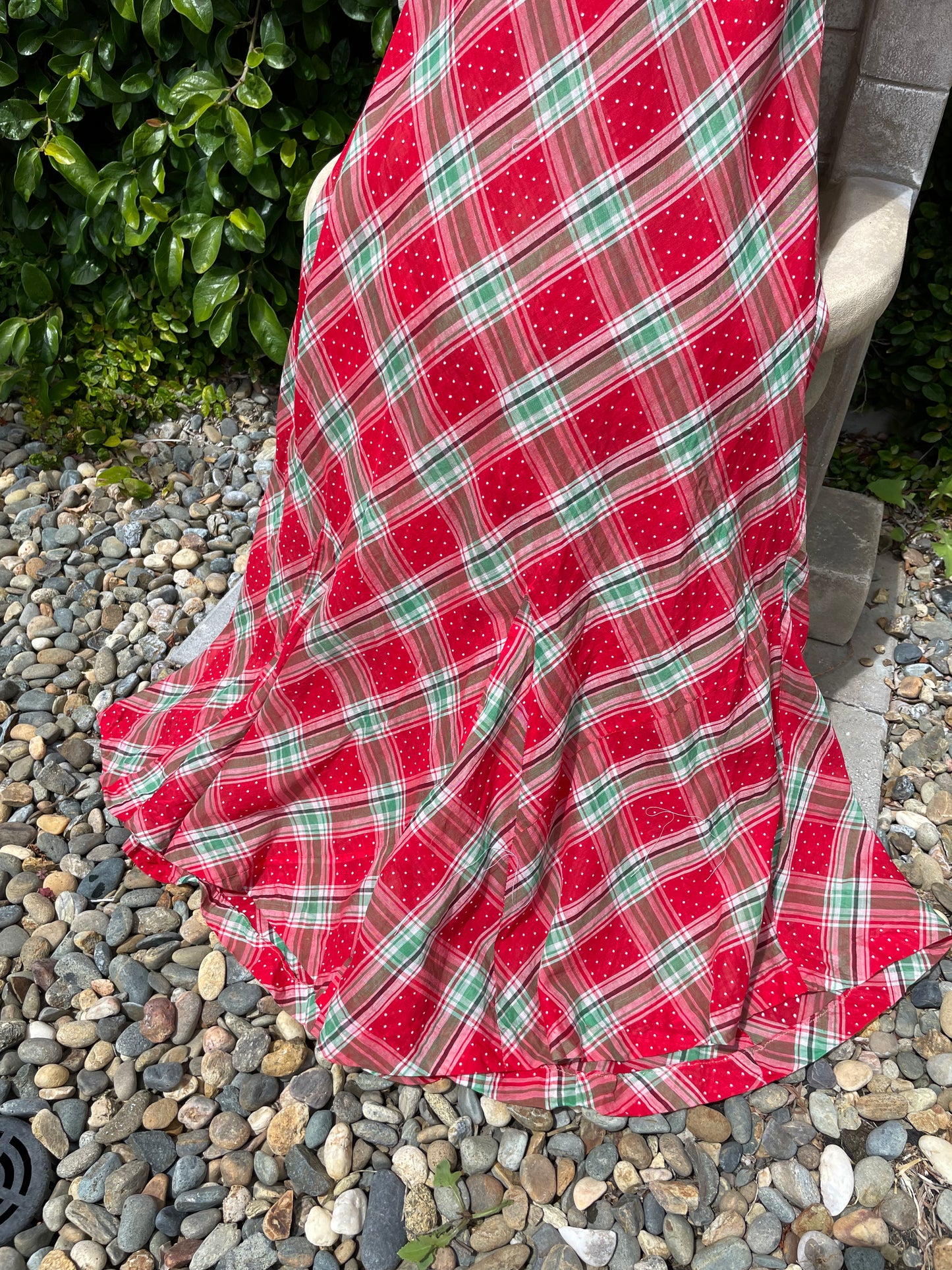 Springtime Watermelon Print 1930s Two Piece Bias Cut Cotton Dress