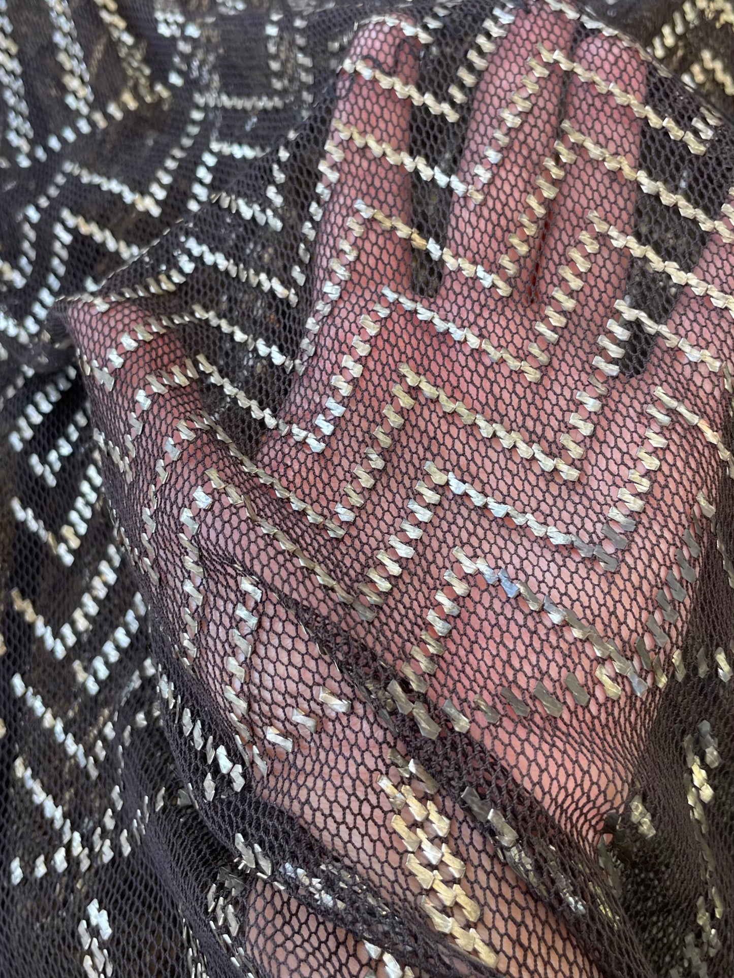 Antique 1920s Assuit Hammered Metal Flapper Dress