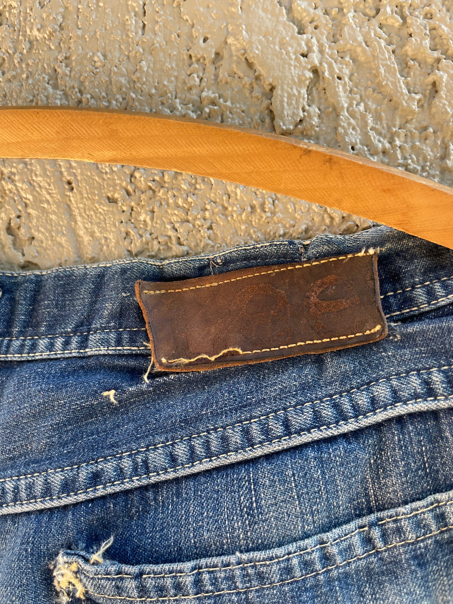 Rare 1940s Crotch Rivet Jerky Tag Lee Riders Jeans