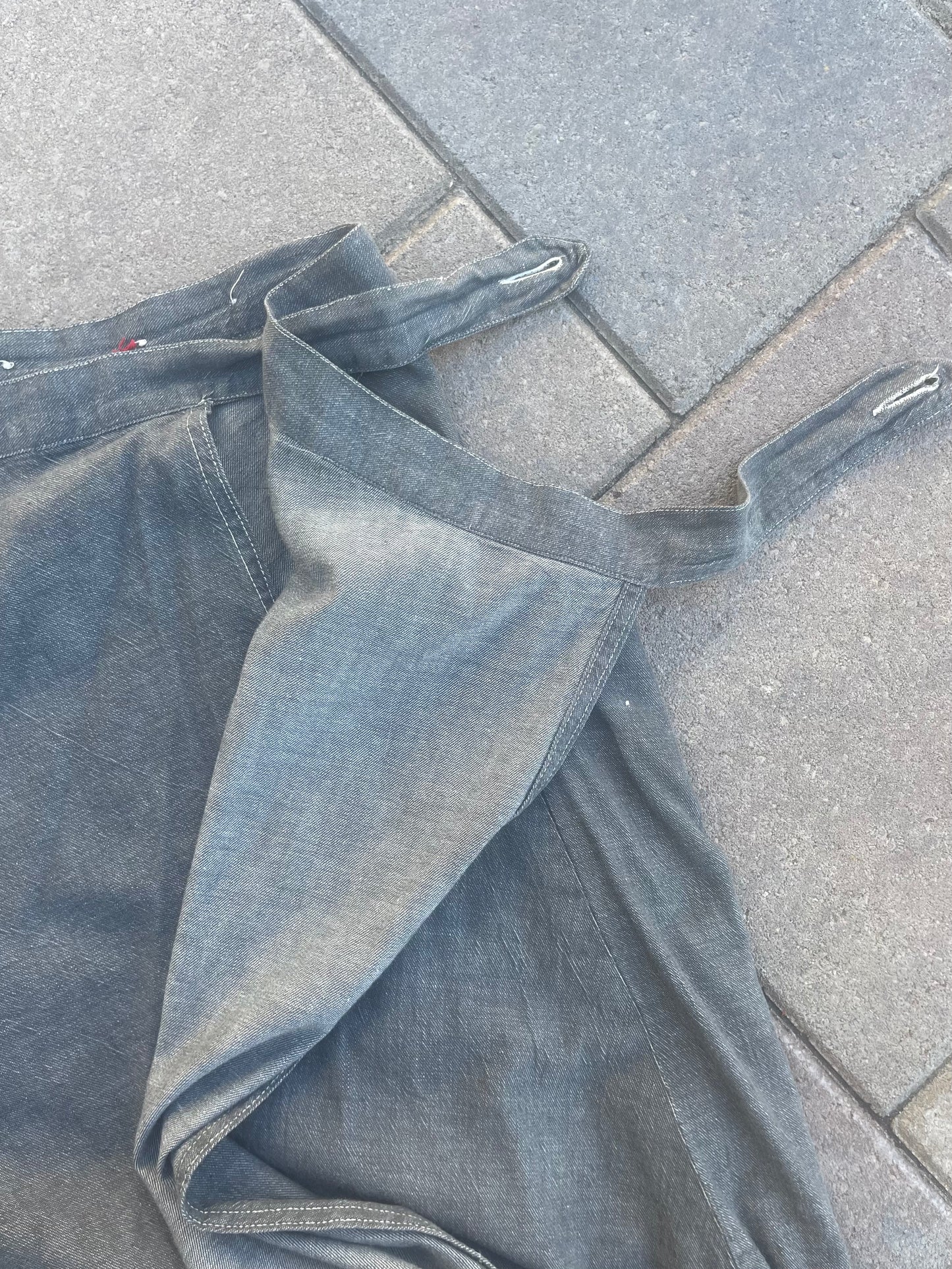 1940s Salt 'N Pepper Wrap Skirt with *Huge Pockets