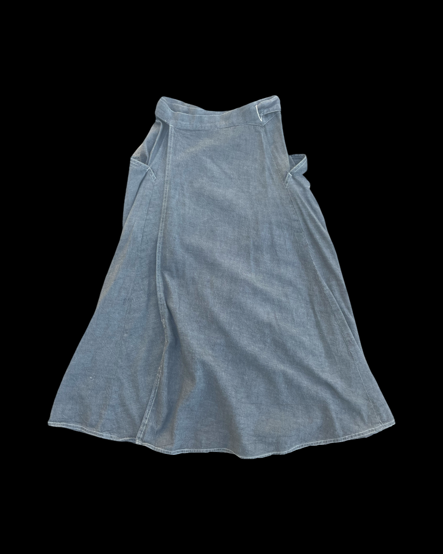 1940s Salt 'N Pepper Wrap Skirt with *Huge Pockets