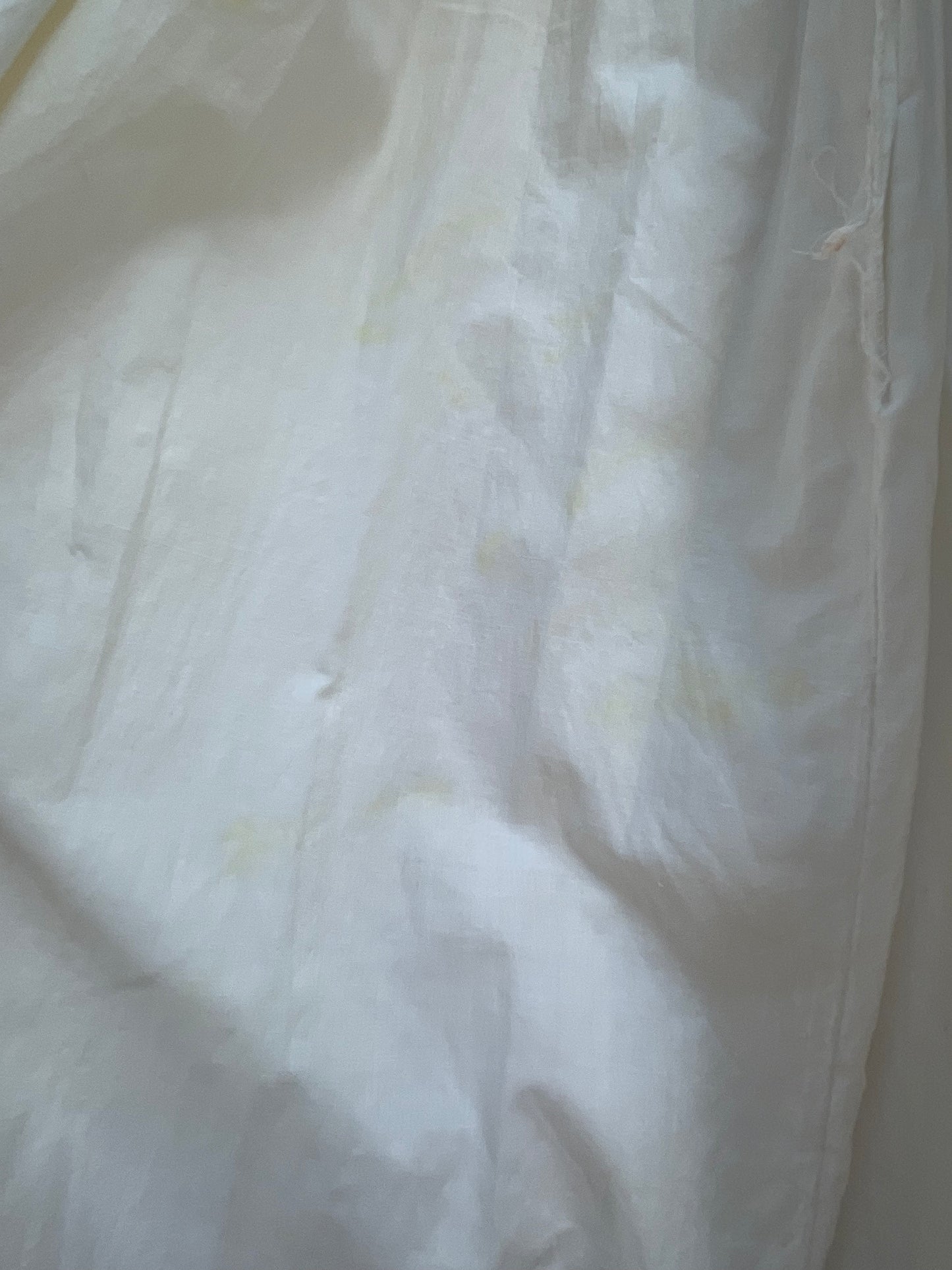 Antique Densely Embroidered Cotton Folk Skirt With Knit Border