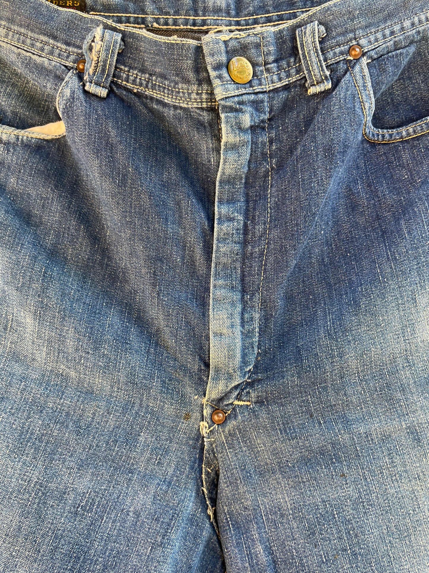 Rare 1940s Crotch Rivet Jerky Tag Lee Riders Jeans