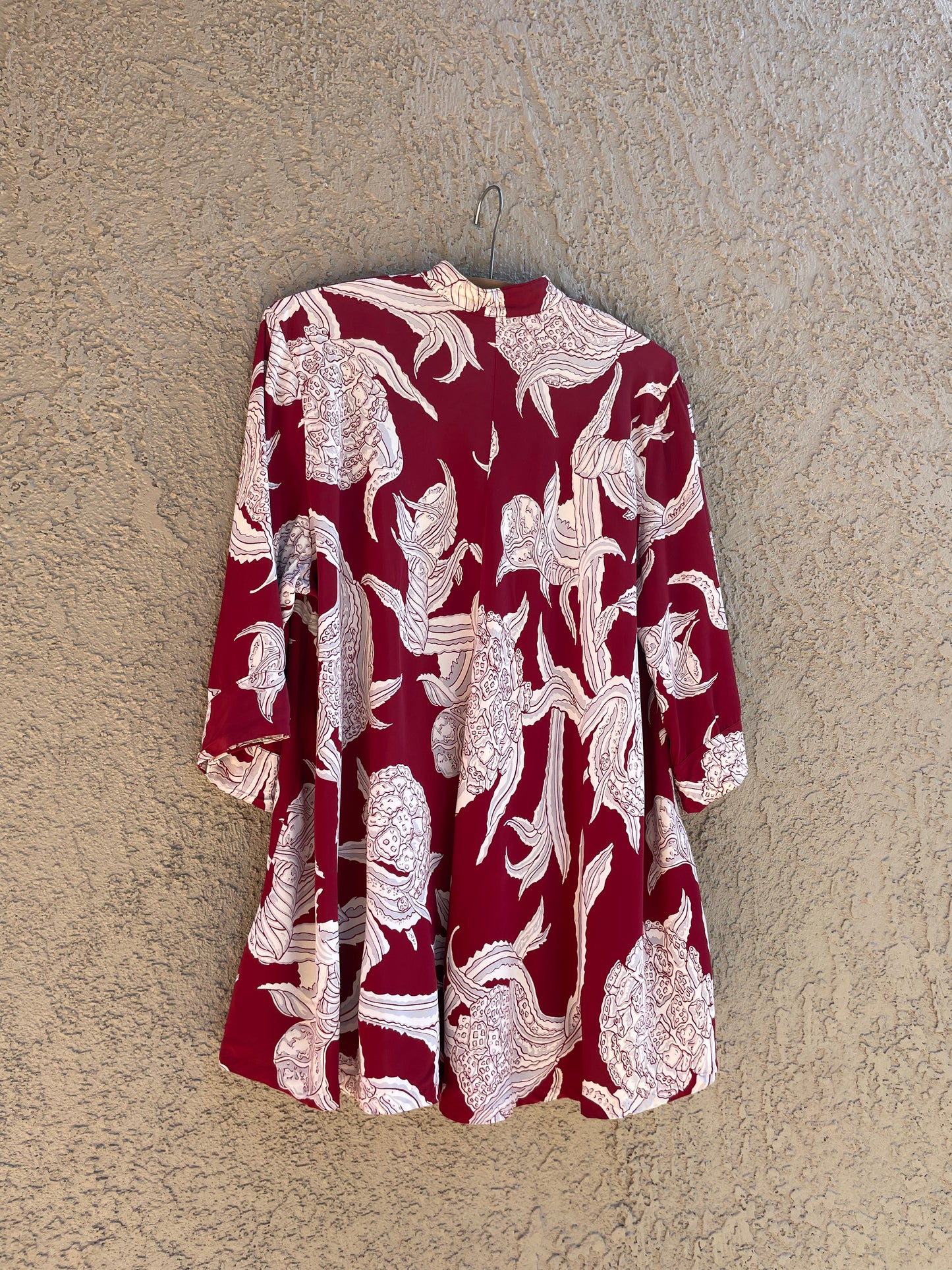 1940s Hawaiian Cold Rayon Smock Style Swing Jacket
