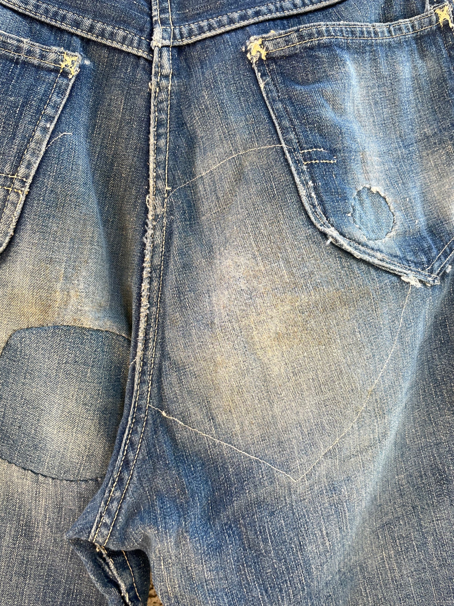 Rare 1940s Crotch Rivet Jerky Tag Lee Riders Jeans