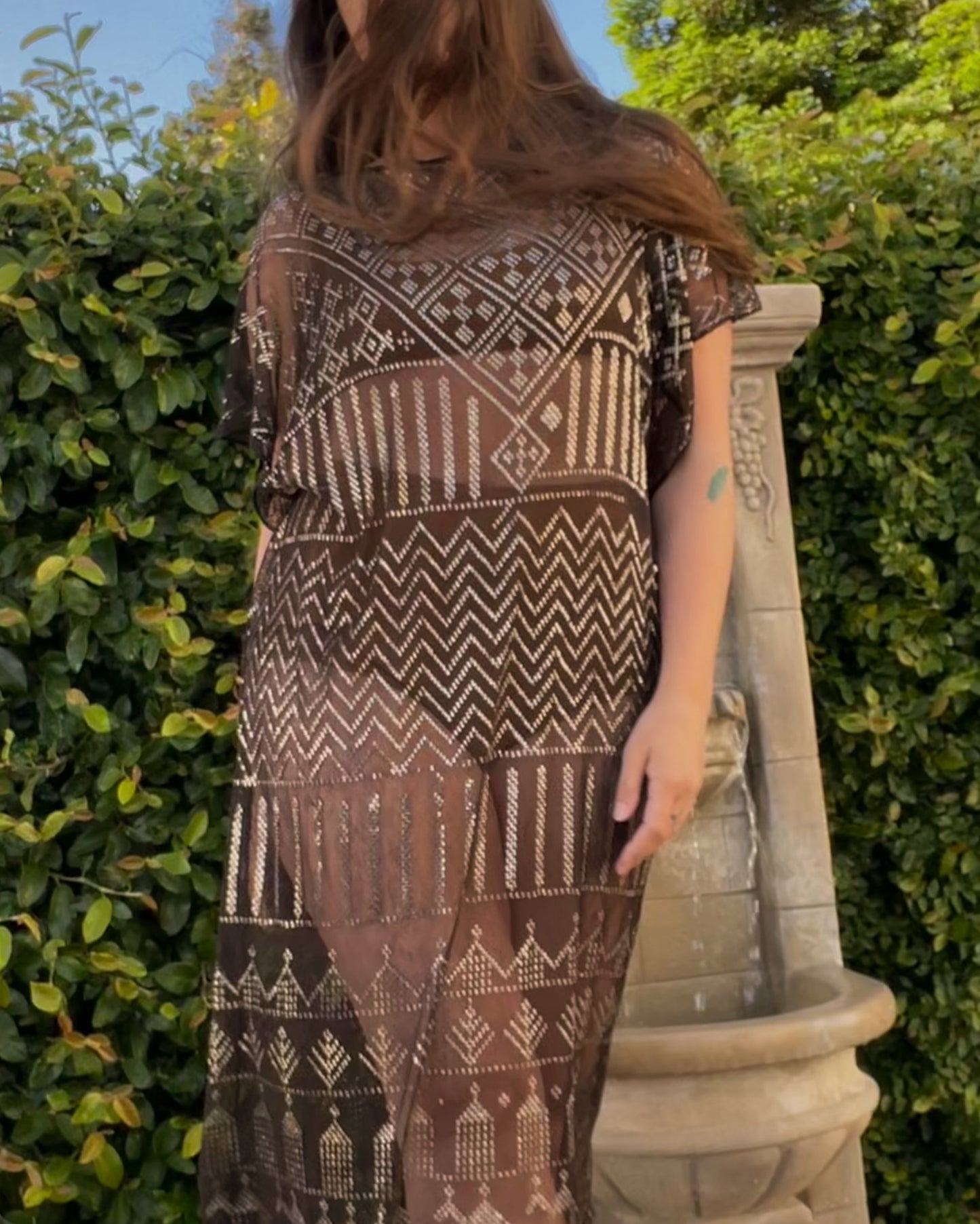 Antique 1920s Assuit Hammered Metal Flapper Dress