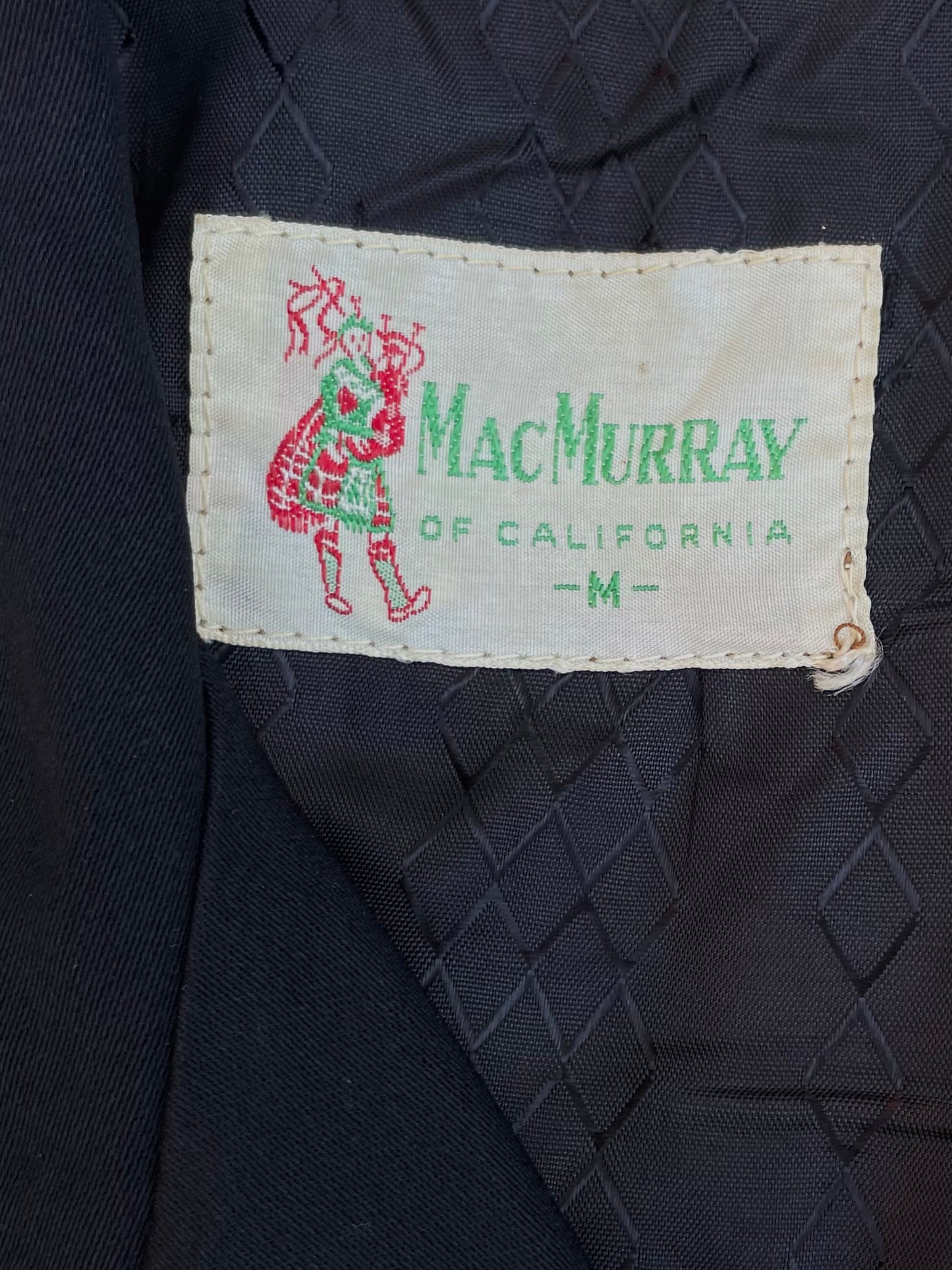 1950s MacMurray of California Western Rockabilly Embroidered Gabardine Fringe Trim Pearl Snap Jacket