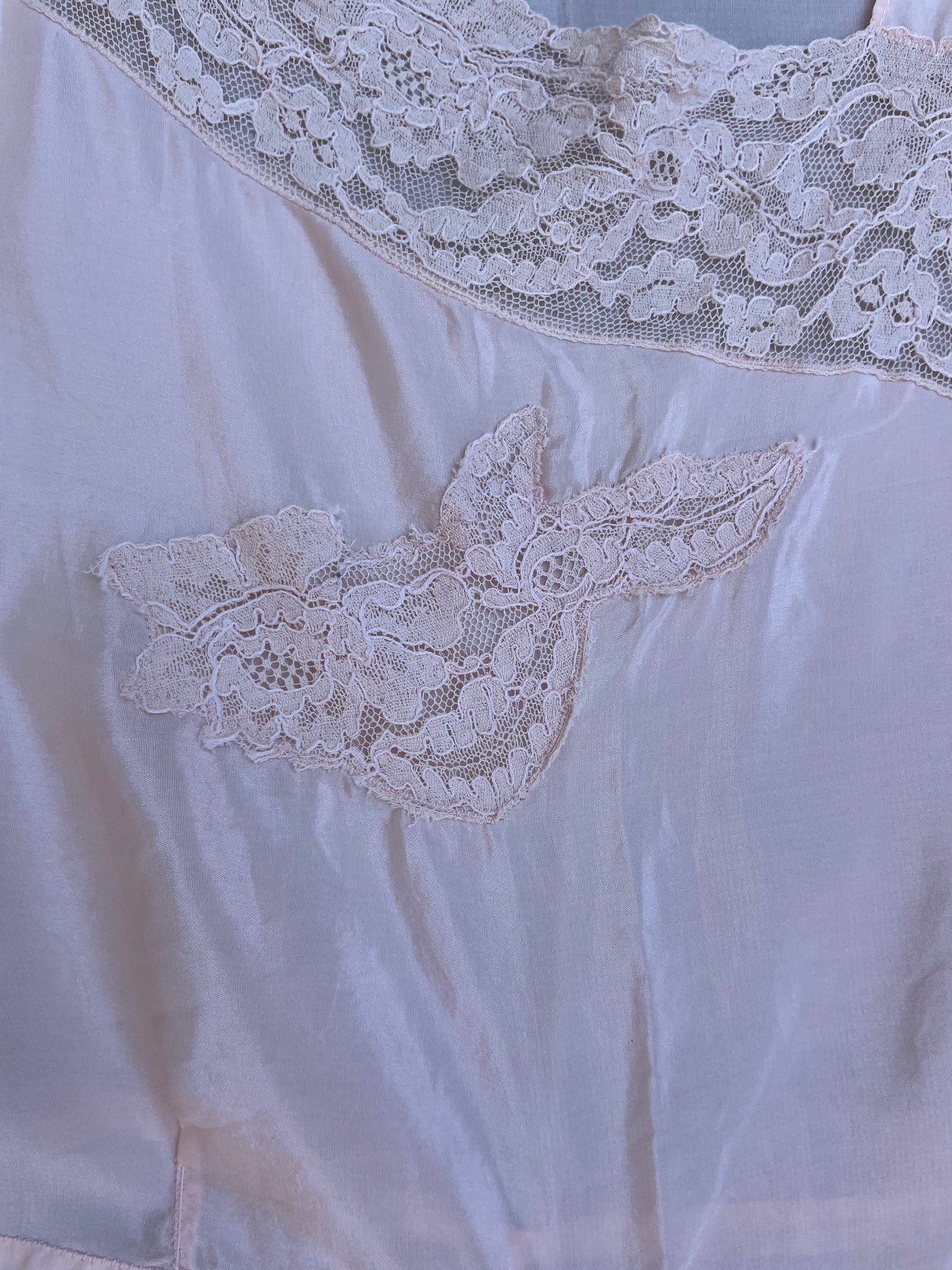 1930s Ballet Pink Silky Rayon Tie Shoulder Lounge Jumpsuit
