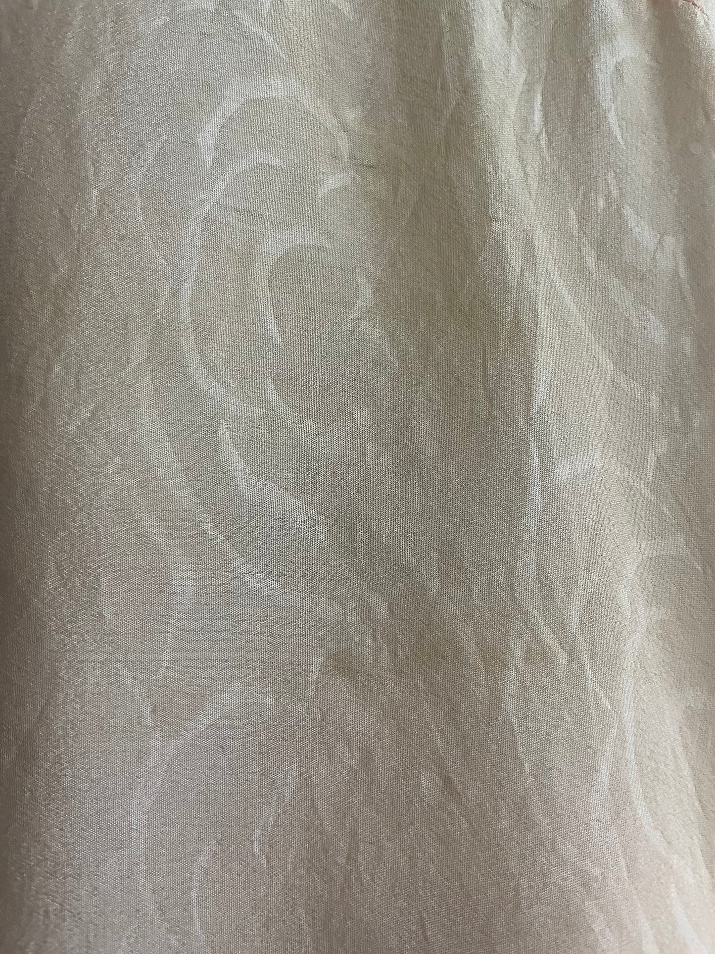 1920s Lace & Deco Floral Printed Silk Ribbon-work Robe