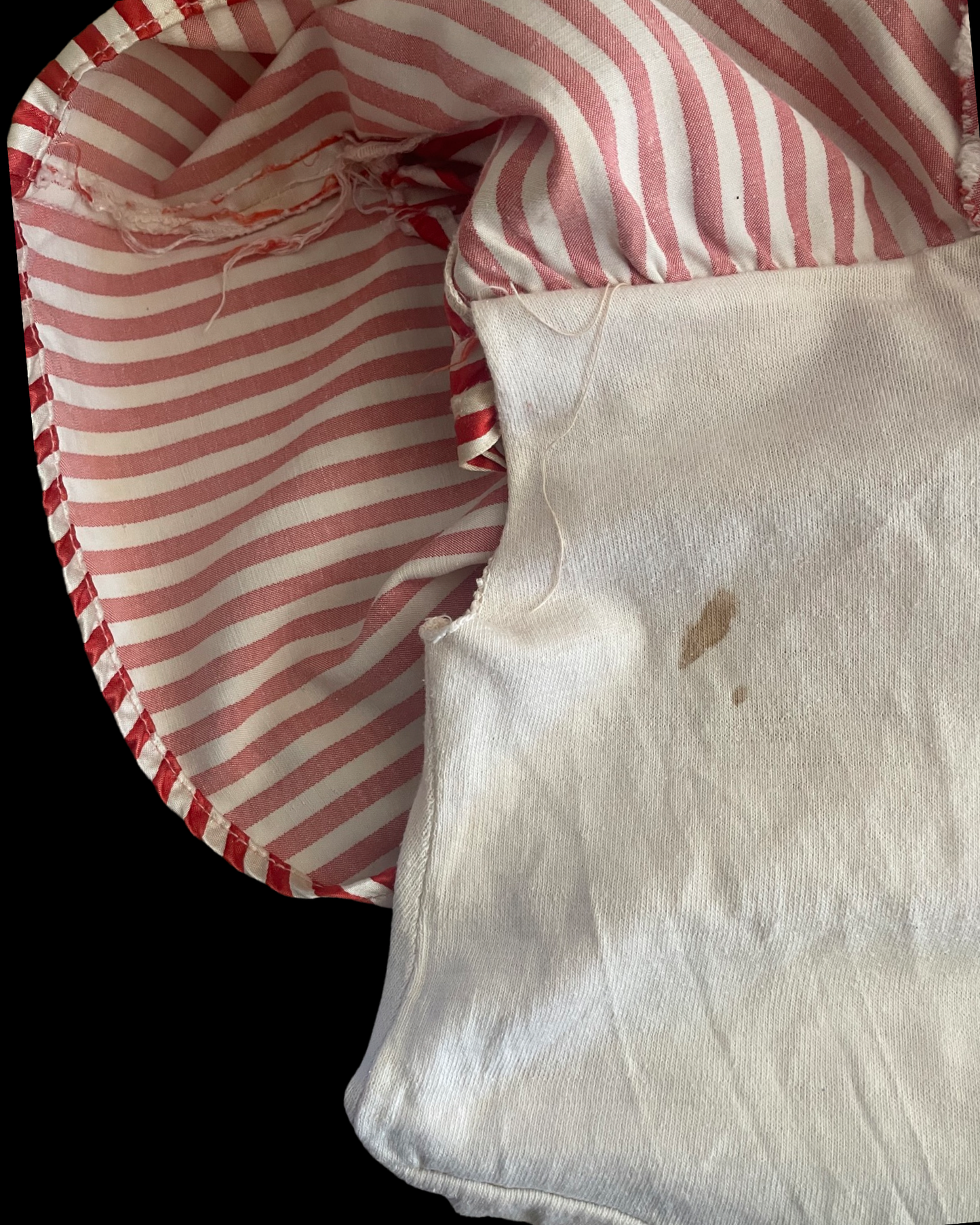 1940s Rayon Satin Candy Striped Playsuit/ Sun Suit