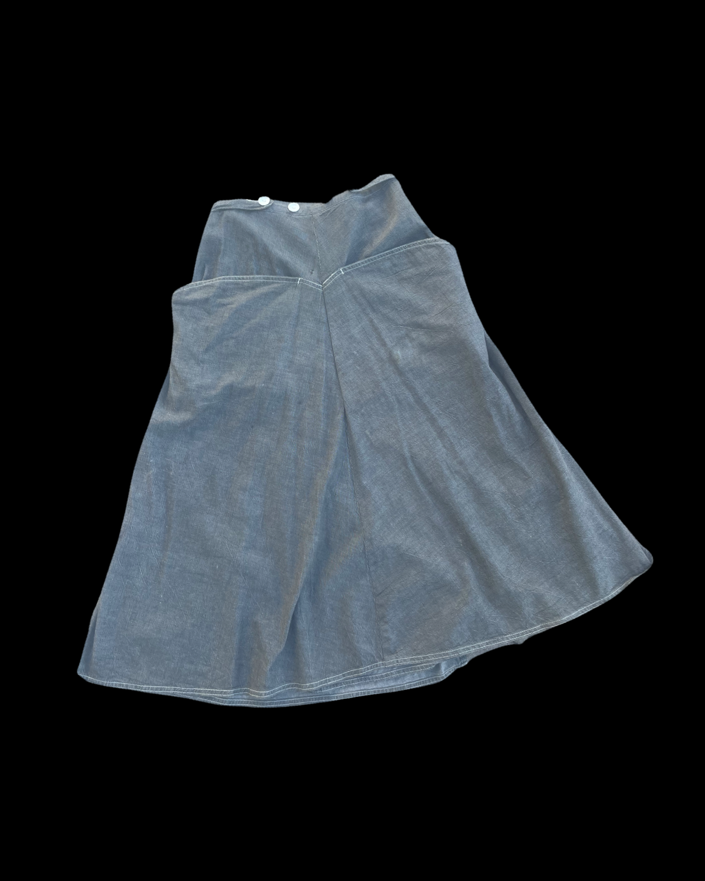 1940s Salt 'N Pepper Wrap Skirt with *Huge Pockets