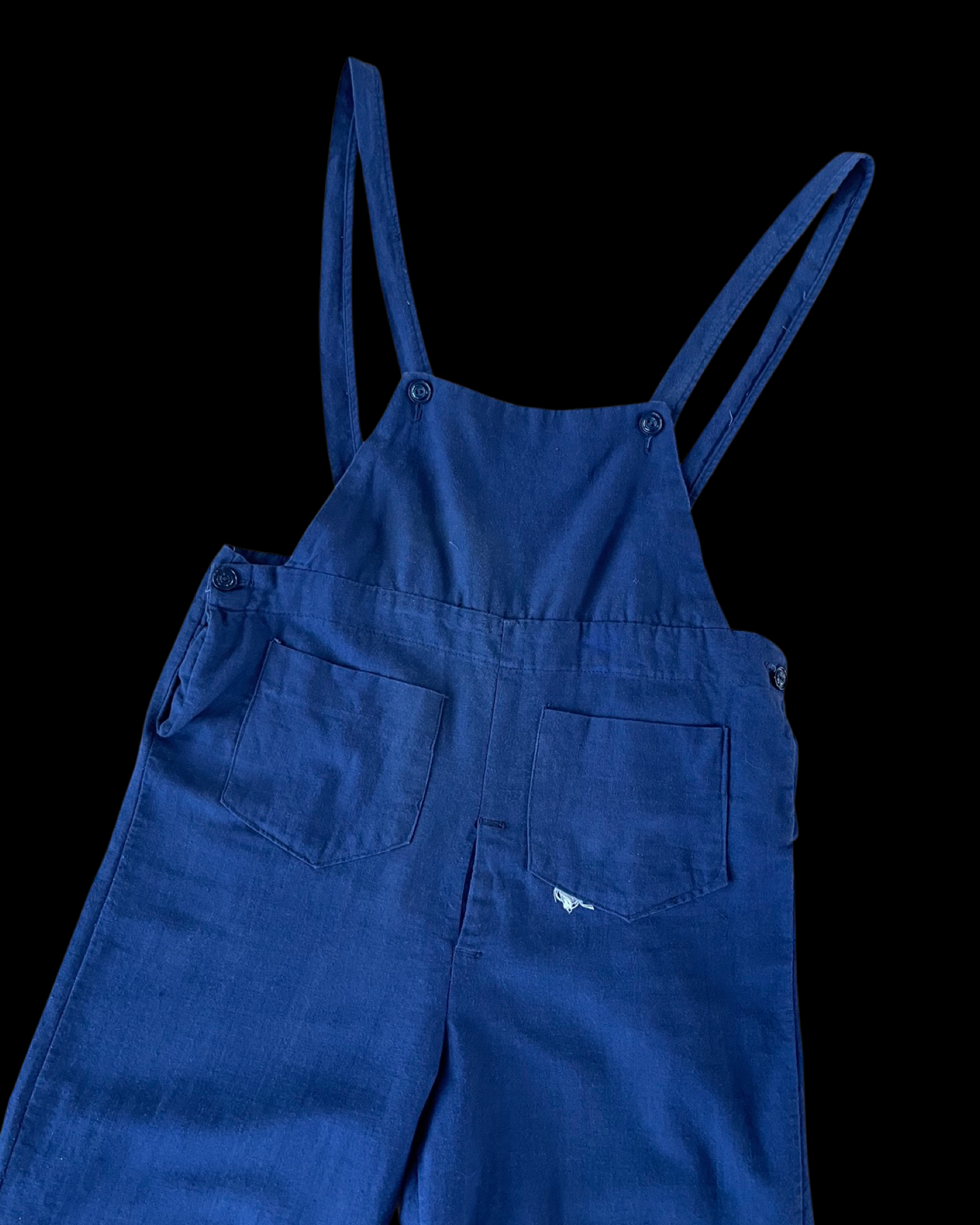 Rare Deadstock 1930s/1940s Bib Front Workwear Indigo Cotton Overalls