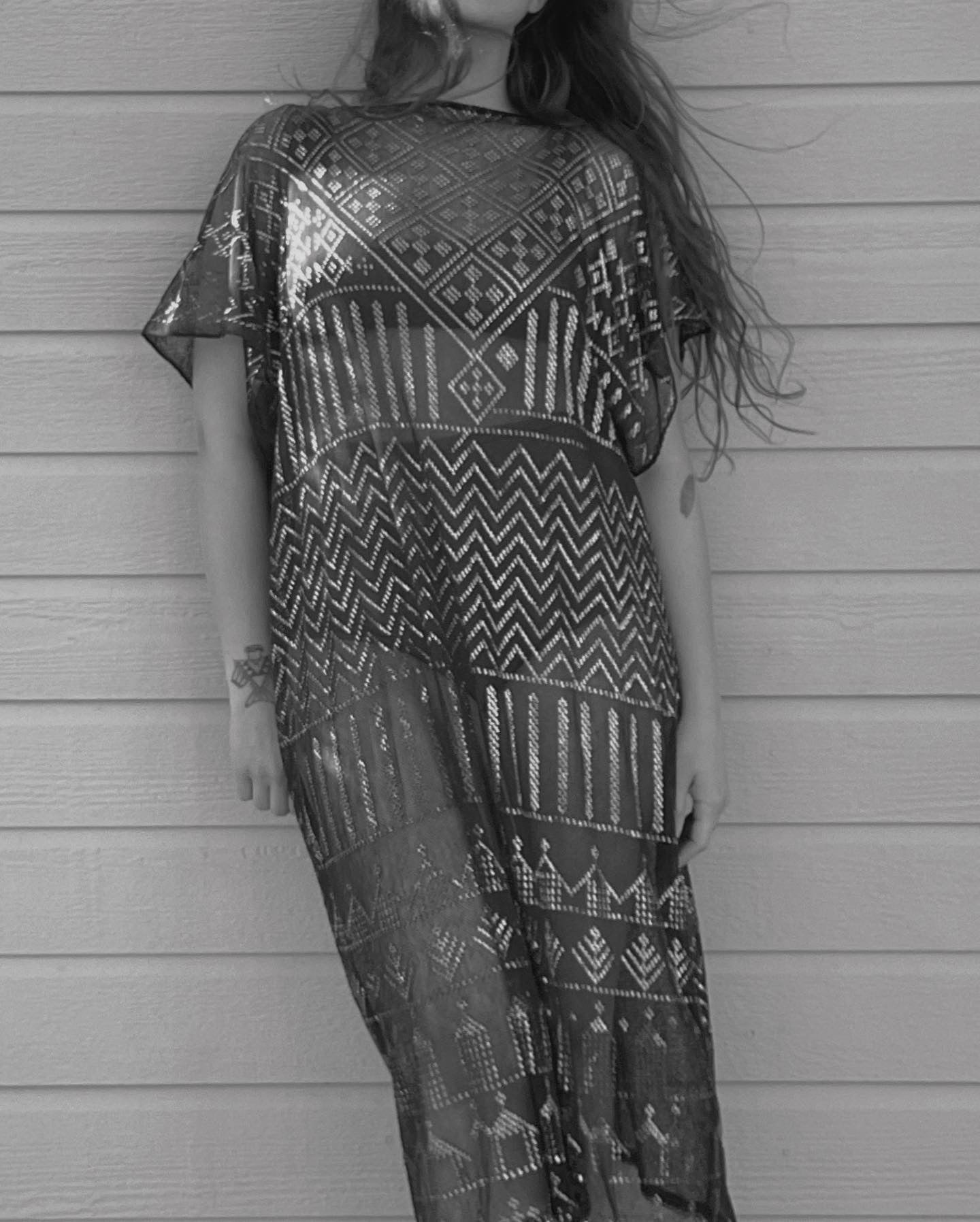 Antique 1920s Assuit Hammered Metal Flapper Dress