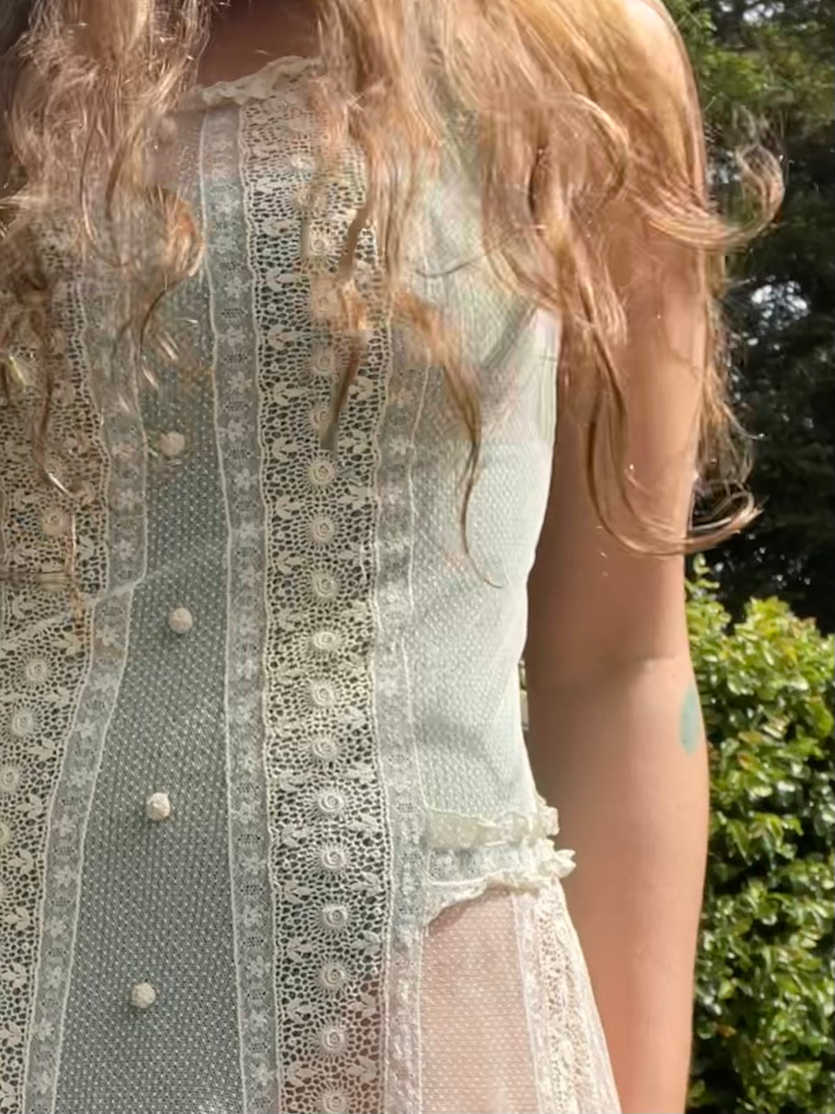1920s Mesh Lace Sleeveless Dress