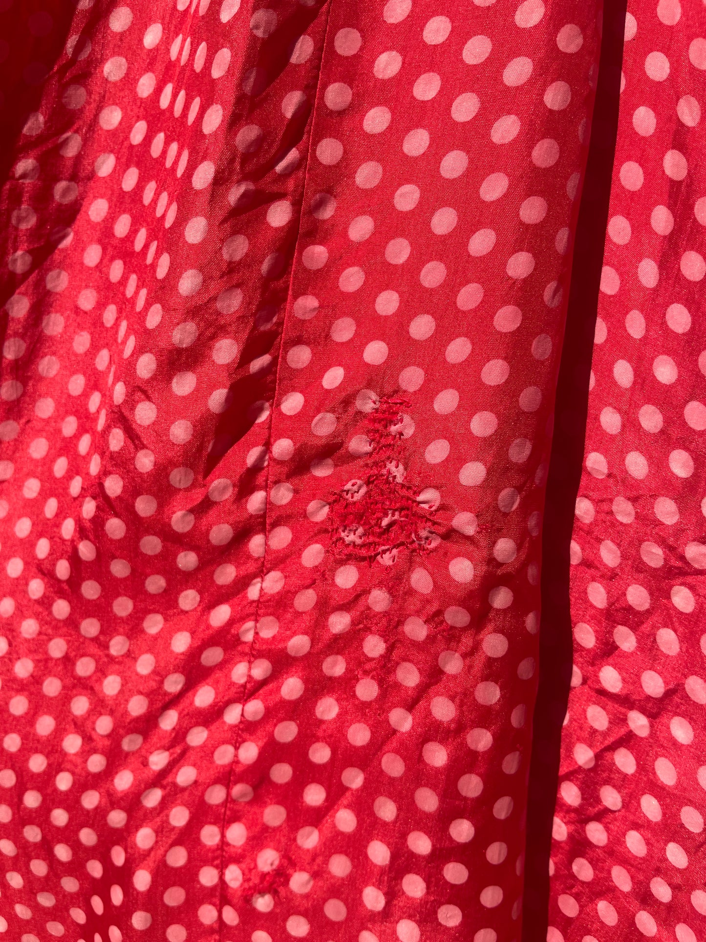 1940s Zip Front Polka Dot Palazzo Pant Silk Jumpsuit