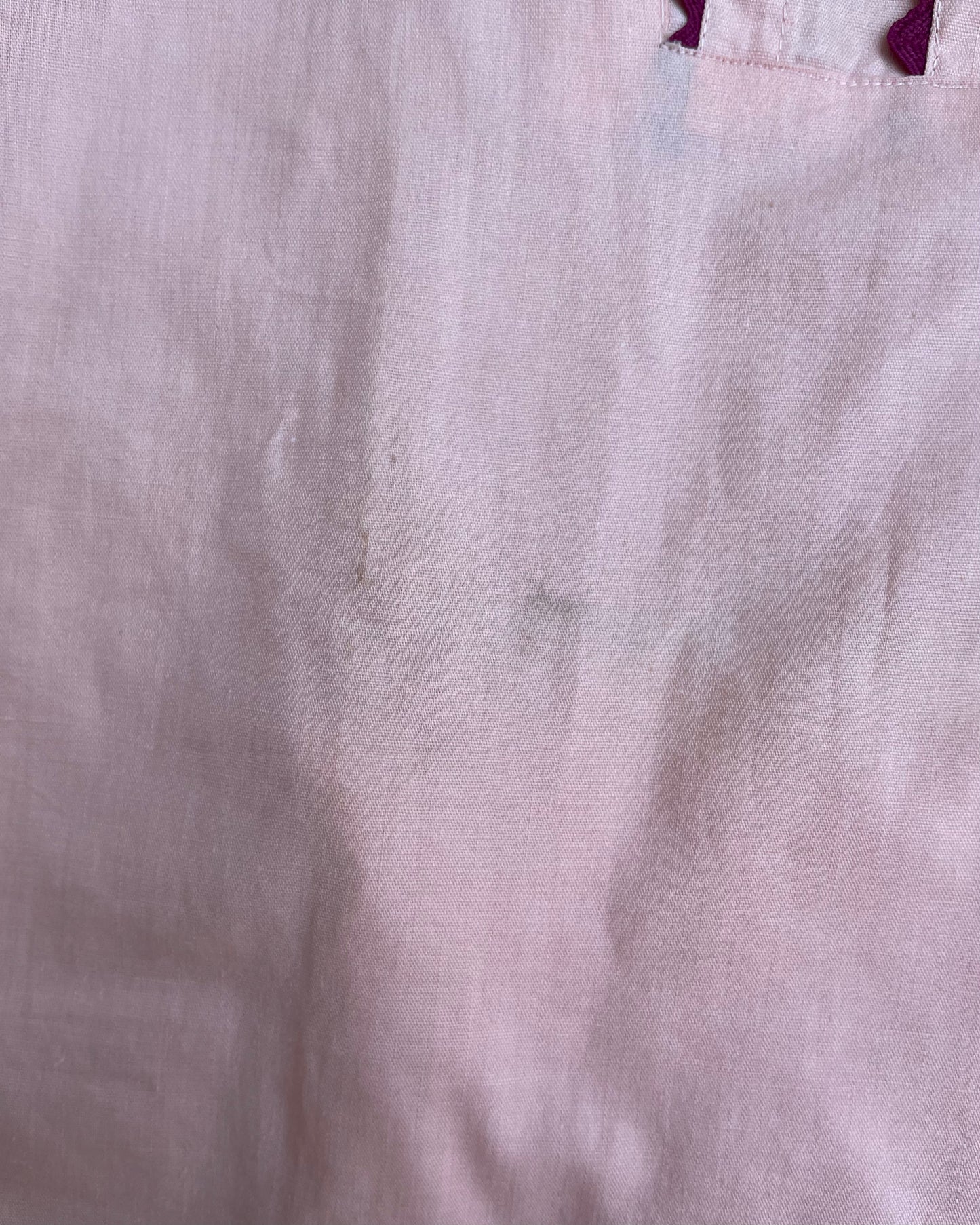 1940s Deadstock* Pastel Peach Crisp Cotton Side Button Two Piece Pant Suit