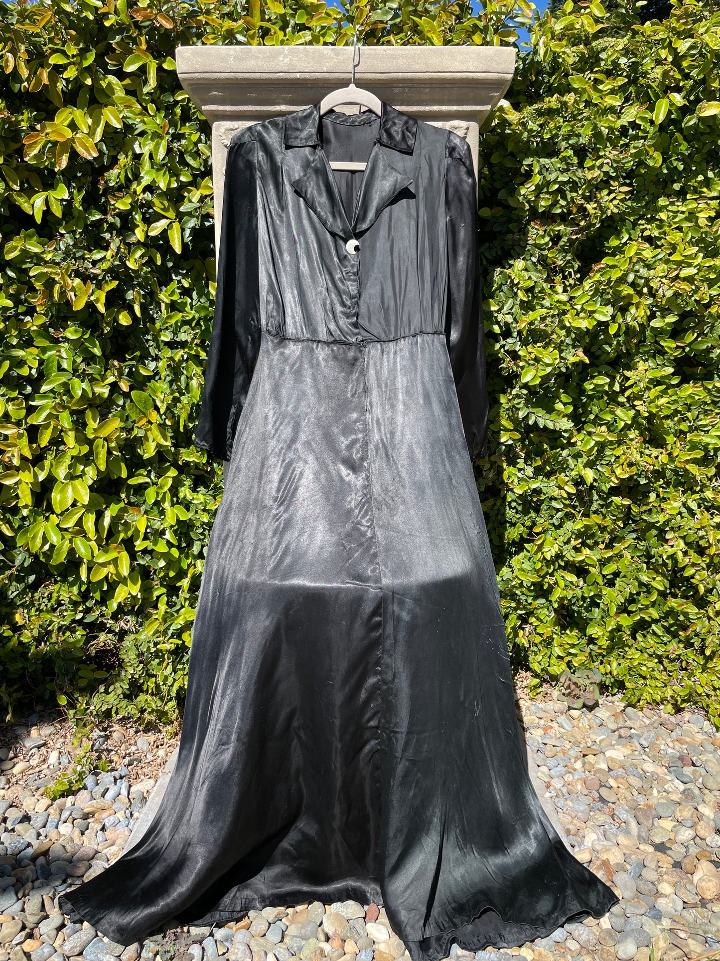 1940s Liquid Satin Hostess Gown
