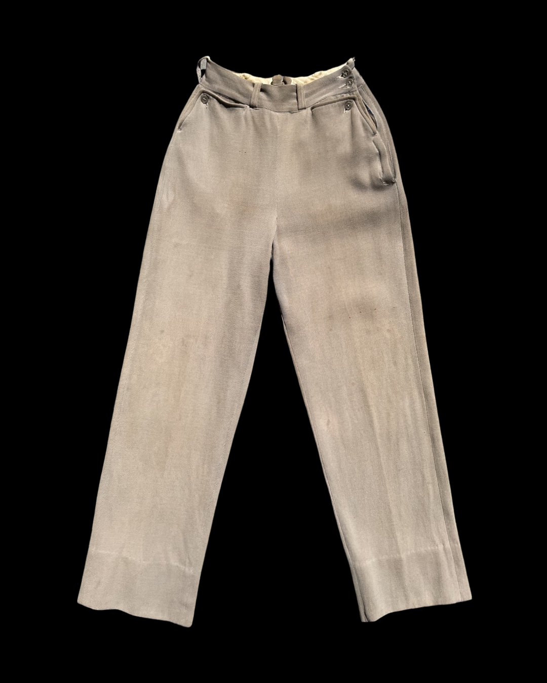 1940s Gabardine Side Button Western Pants