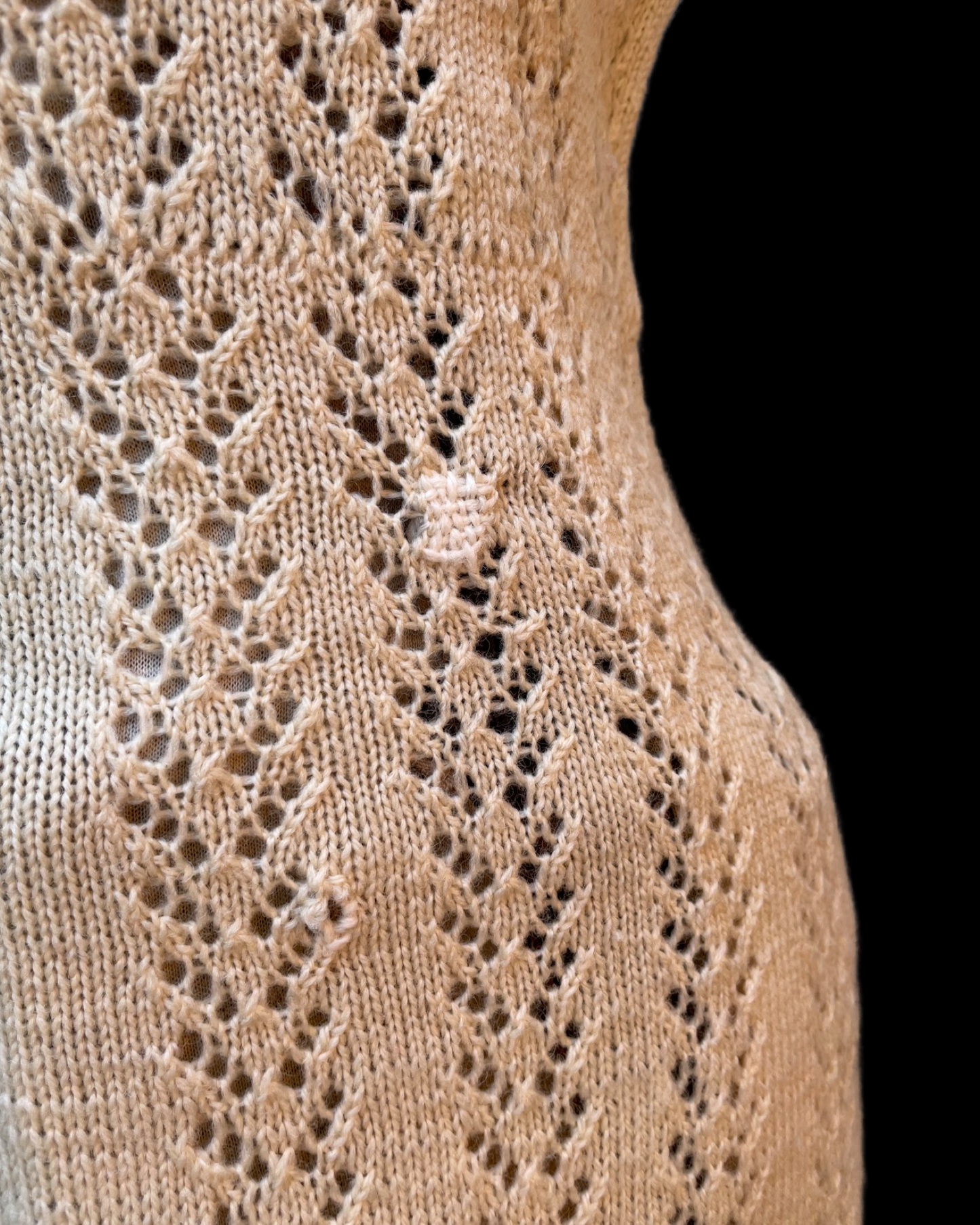 1930s Knit Puff Sleee Dress
