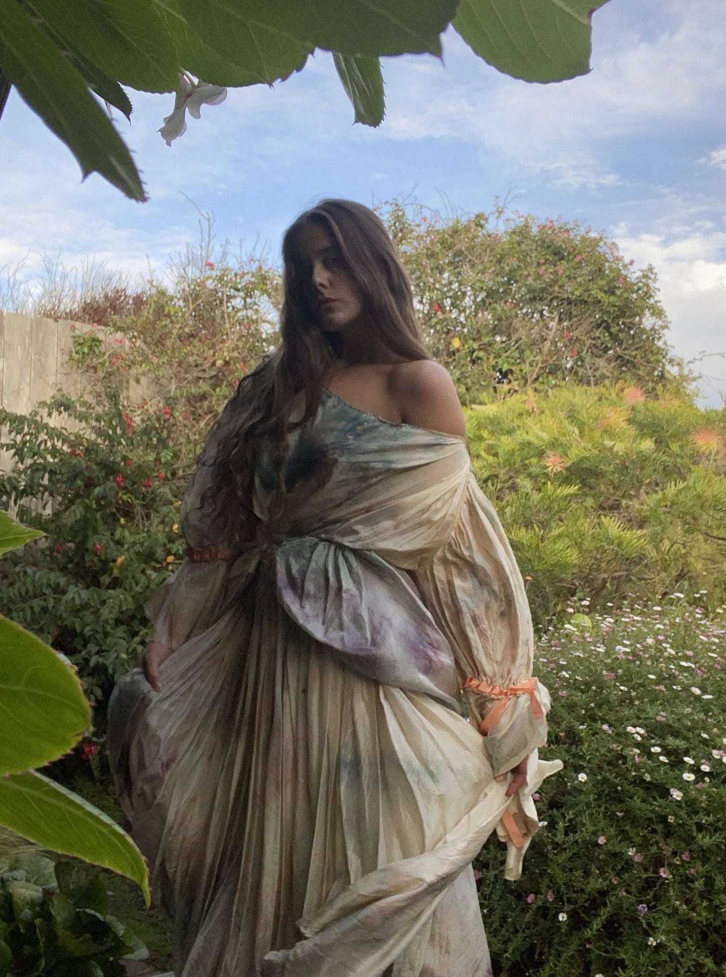 OOAK Hand Dyed Silk Baroque Style Dress