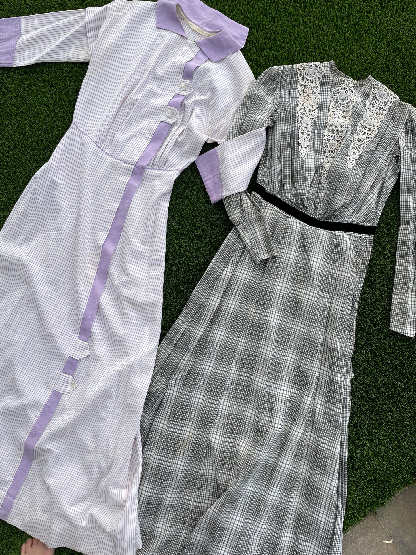 1910s Lavender Sailor Collar Day Dress
