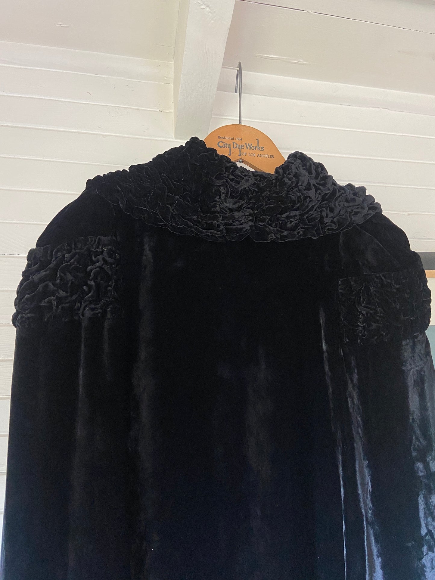 1920s Silk Velvet Opera Cape