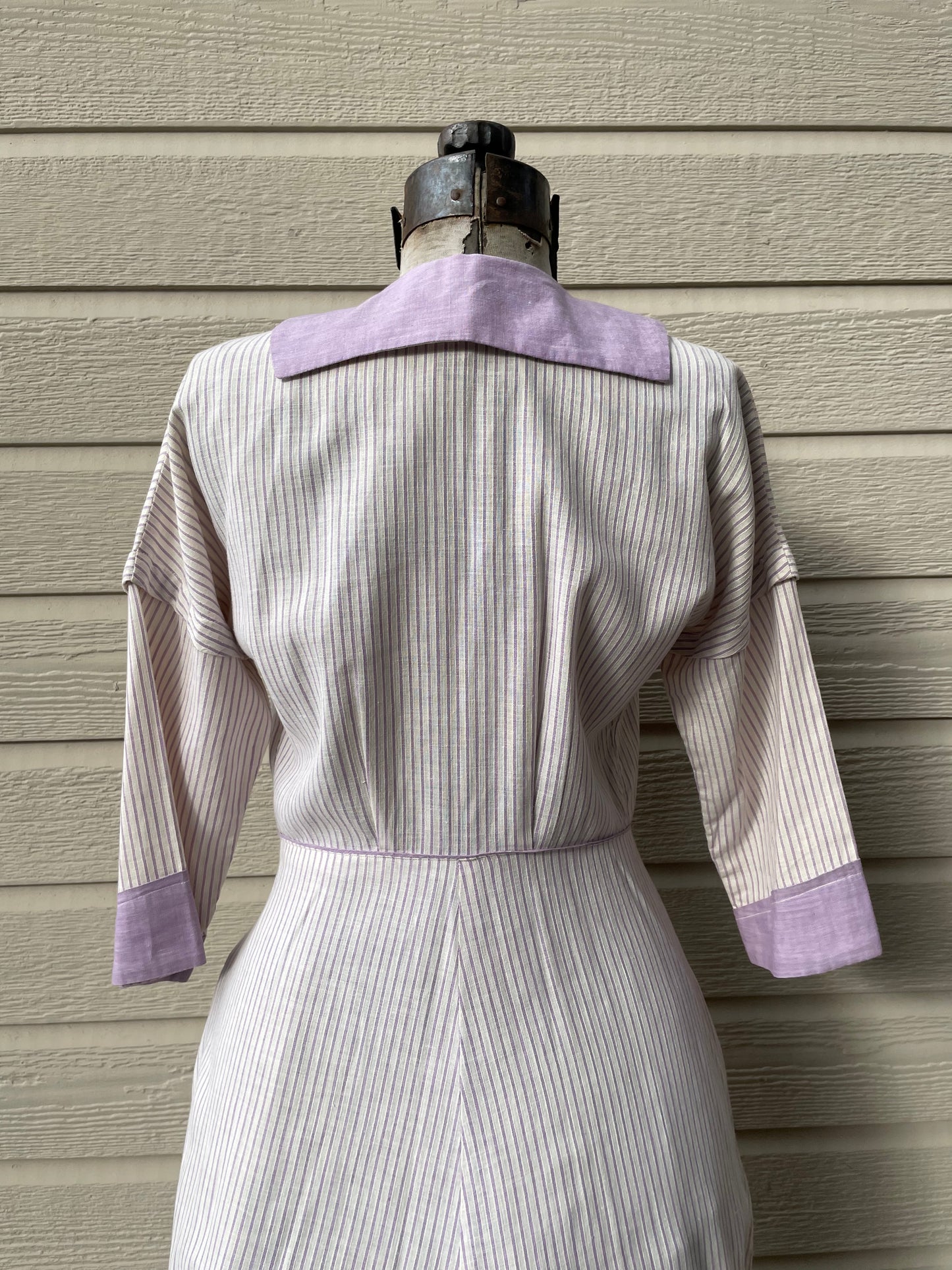 1910s Lavender Sailor Collar Day Dress