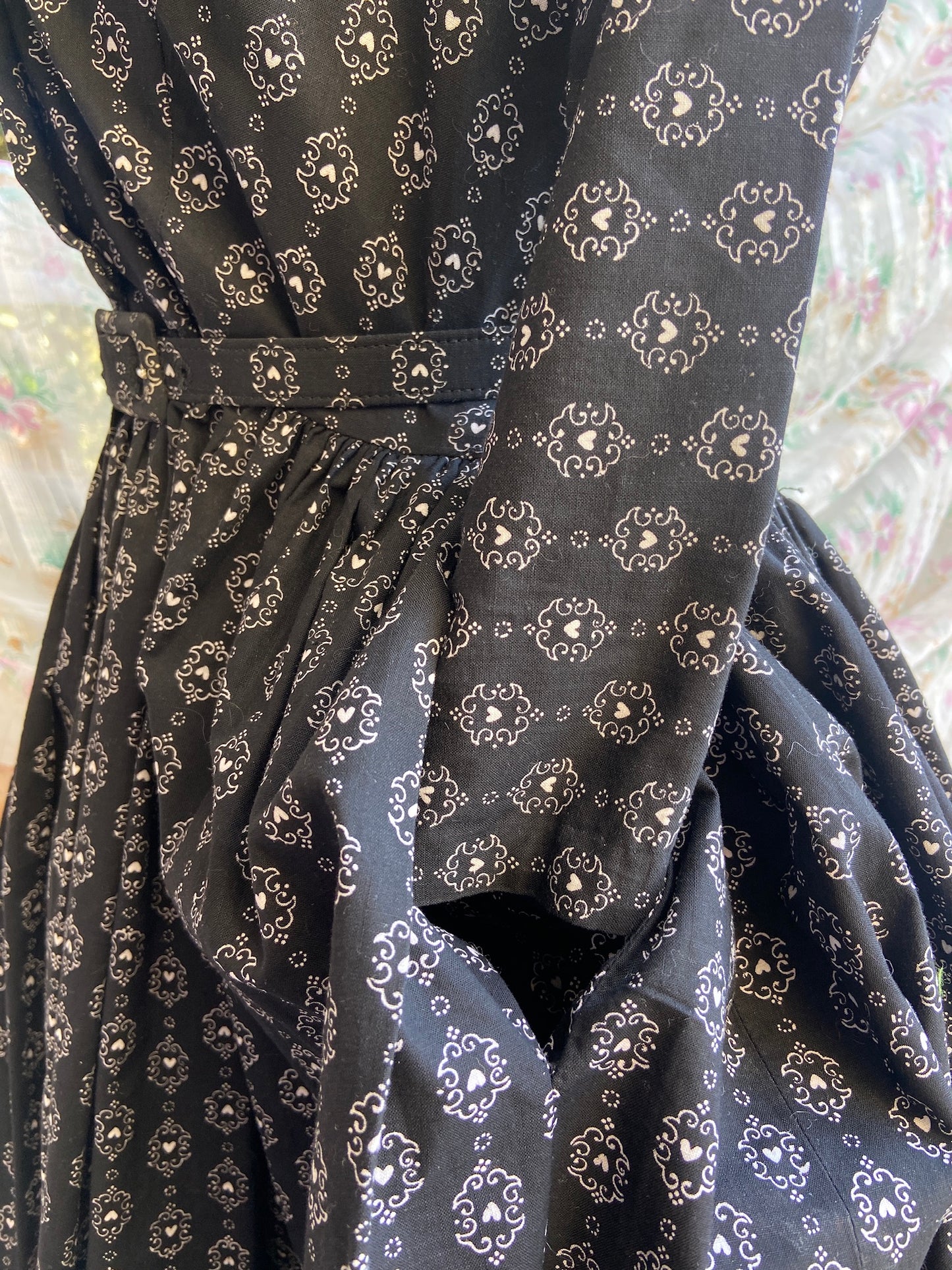 1940s Lanz Novelty Print Cotton Dress