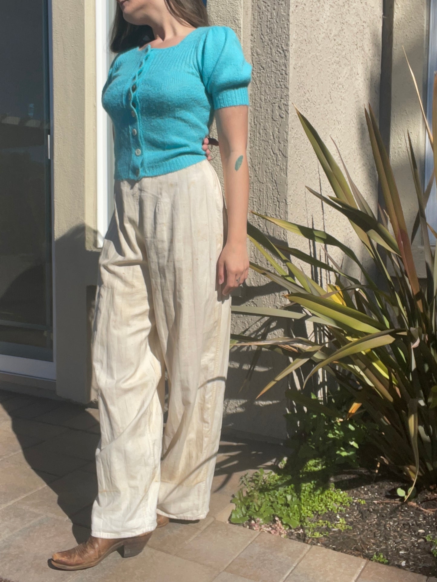 1930s Angora Fuzzy Knit Sweater