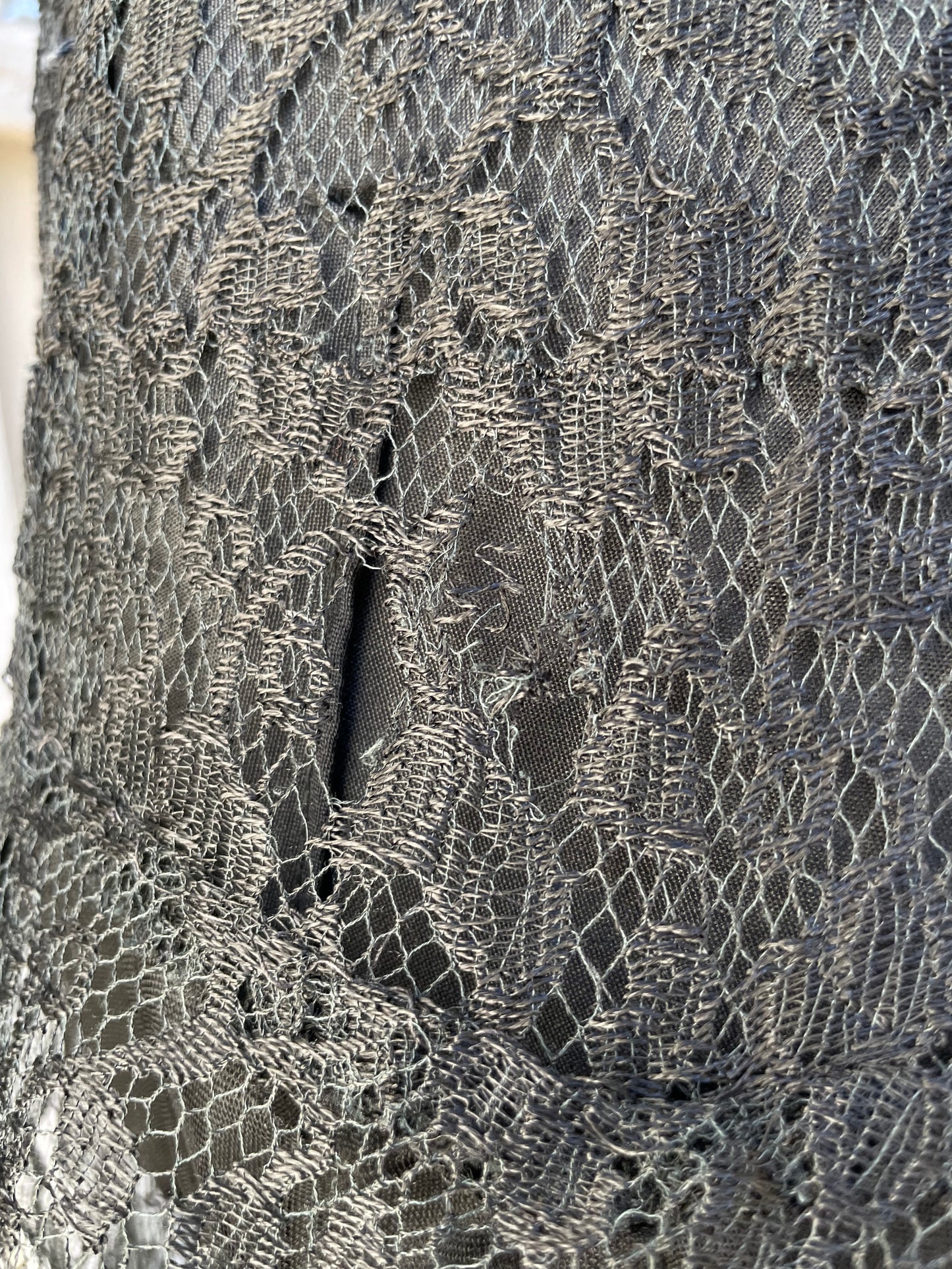 1920s/30s Full Lace Wrap Style Tiered Dress