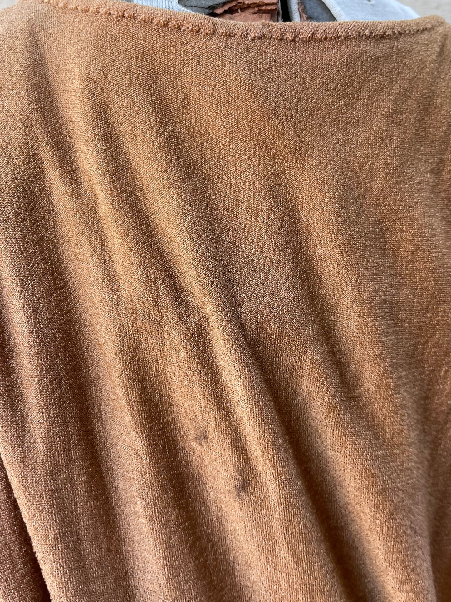 Rare Roaring 20's Bronze Silk Knit Fringe Dress