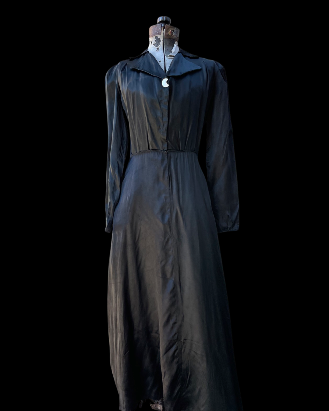 1940s Liquid Satin Hostess Gown