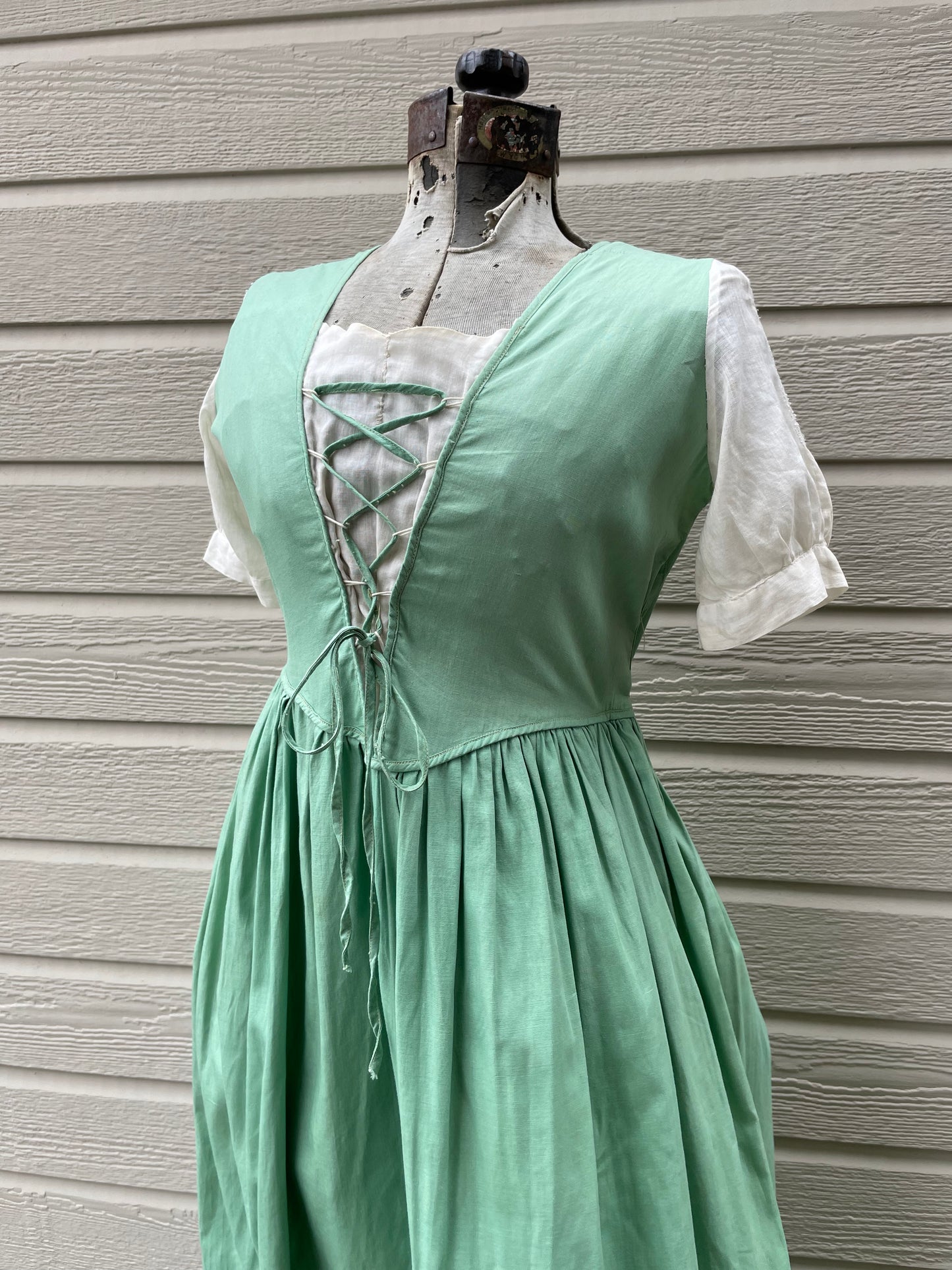 1930s Renaissance style Cotton Costume Dress