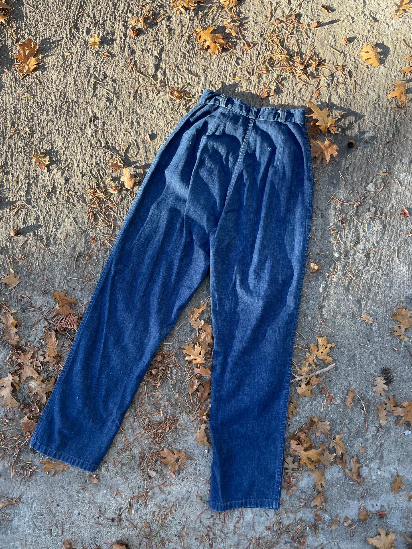 1950s Western Pearl Snap Side Zip Jeans