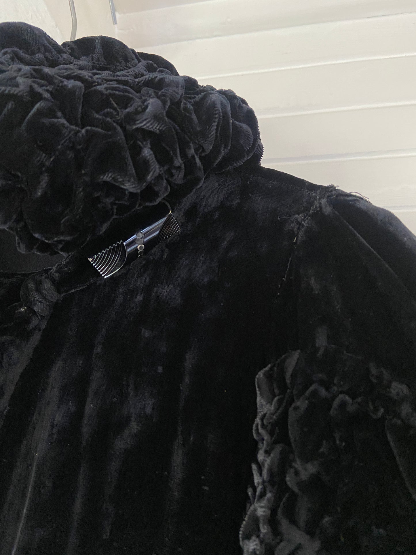 1920s Silk Velvet Opera Cape