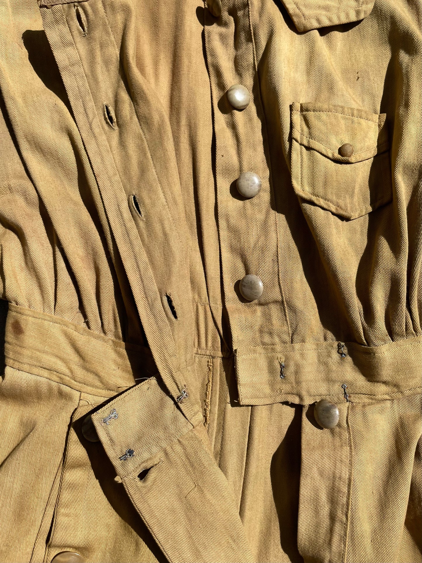 Rare 1915 Ladies Khaki Convertible Sporting Jumpsuit