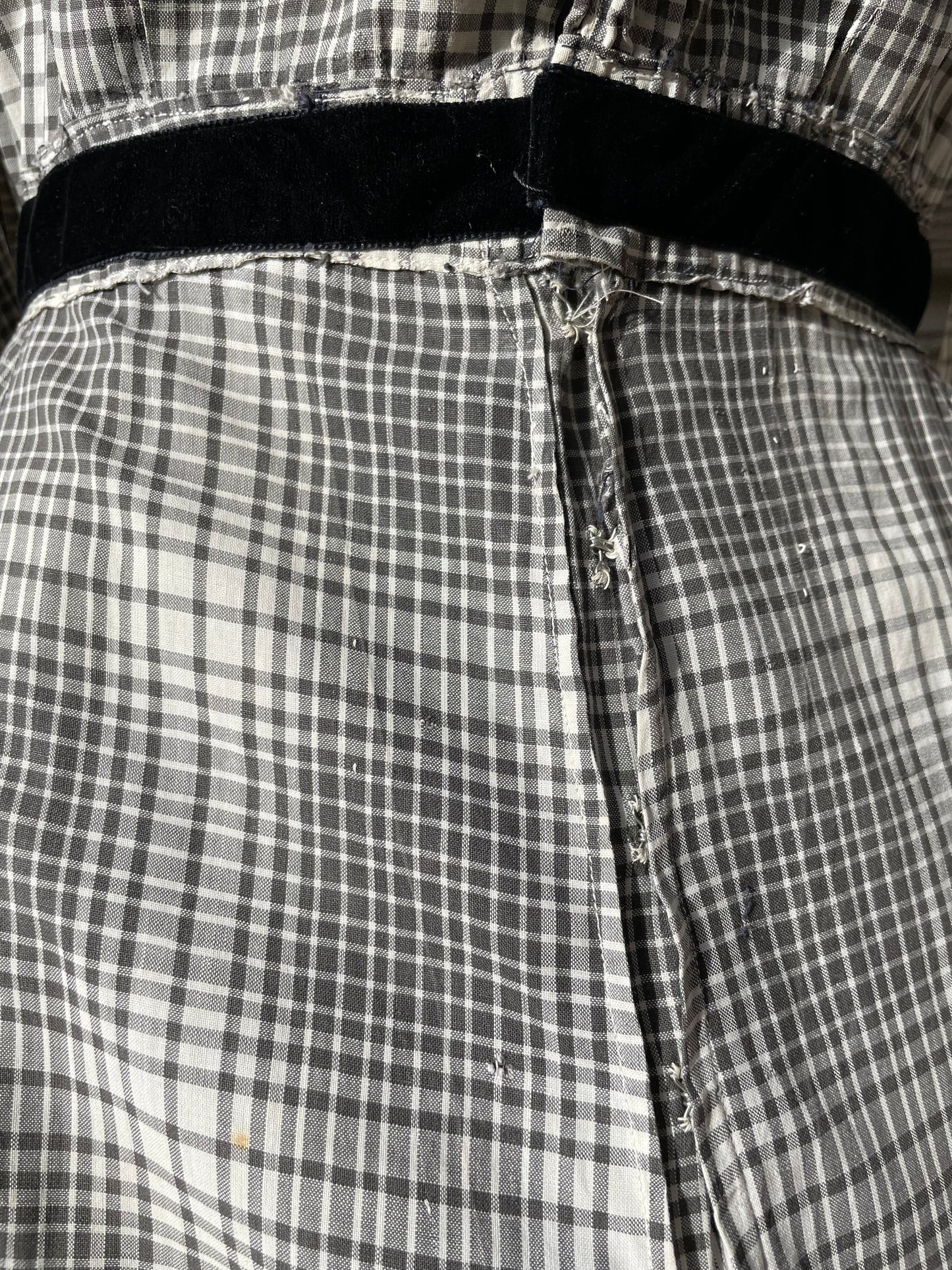 Early 1900s Windowpane Day Dress